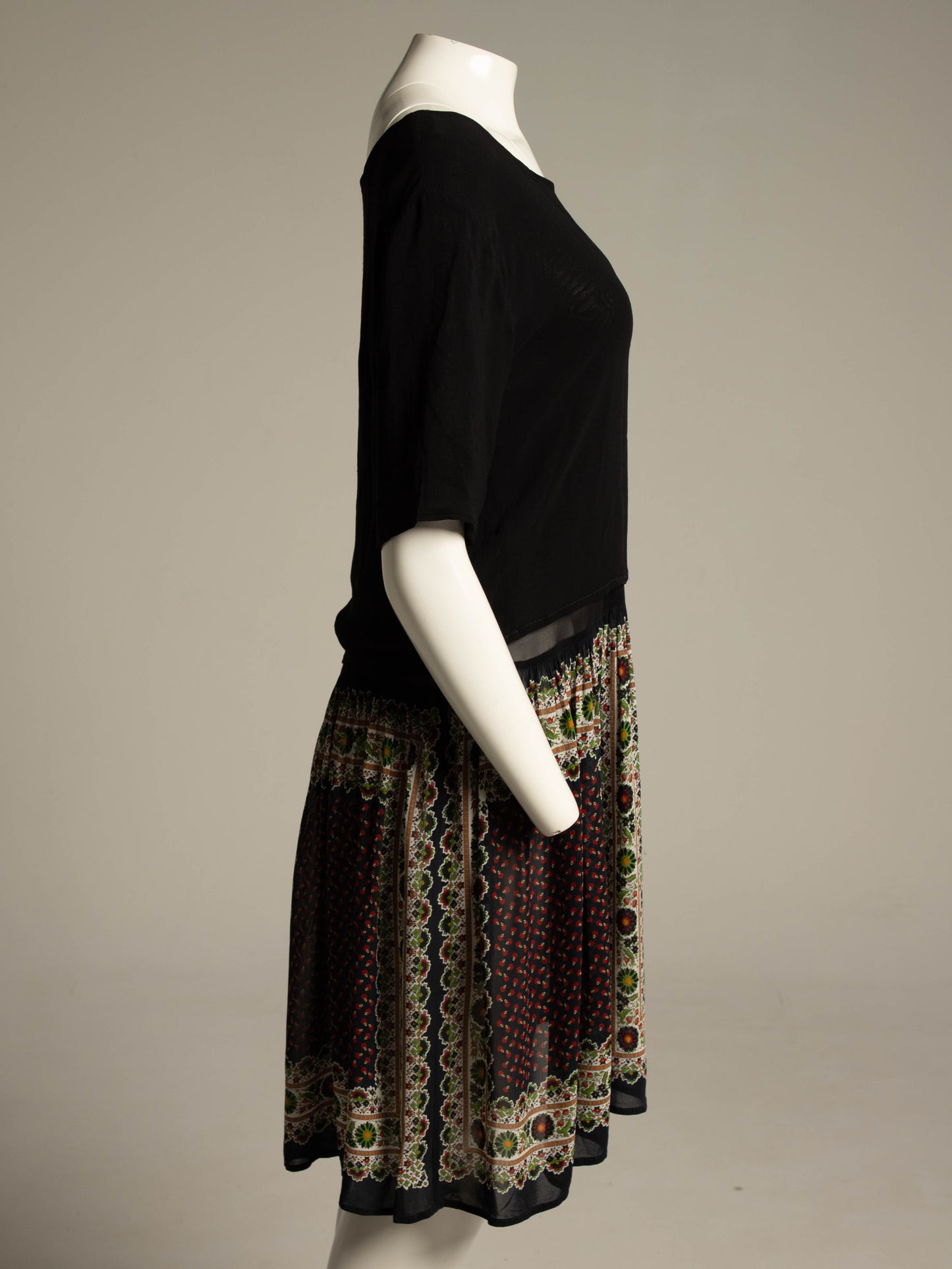 Dolce & Gabbana 1989 Black Folk Inspired Dress