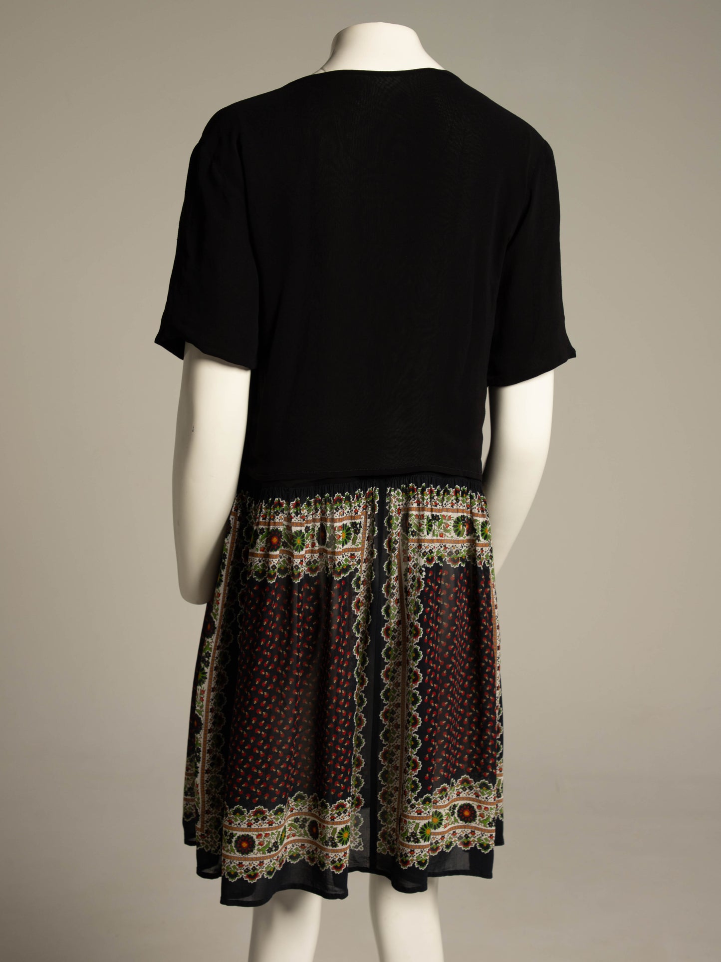 Dolce & Gabbana 1989 Black Folk Inspired Dress