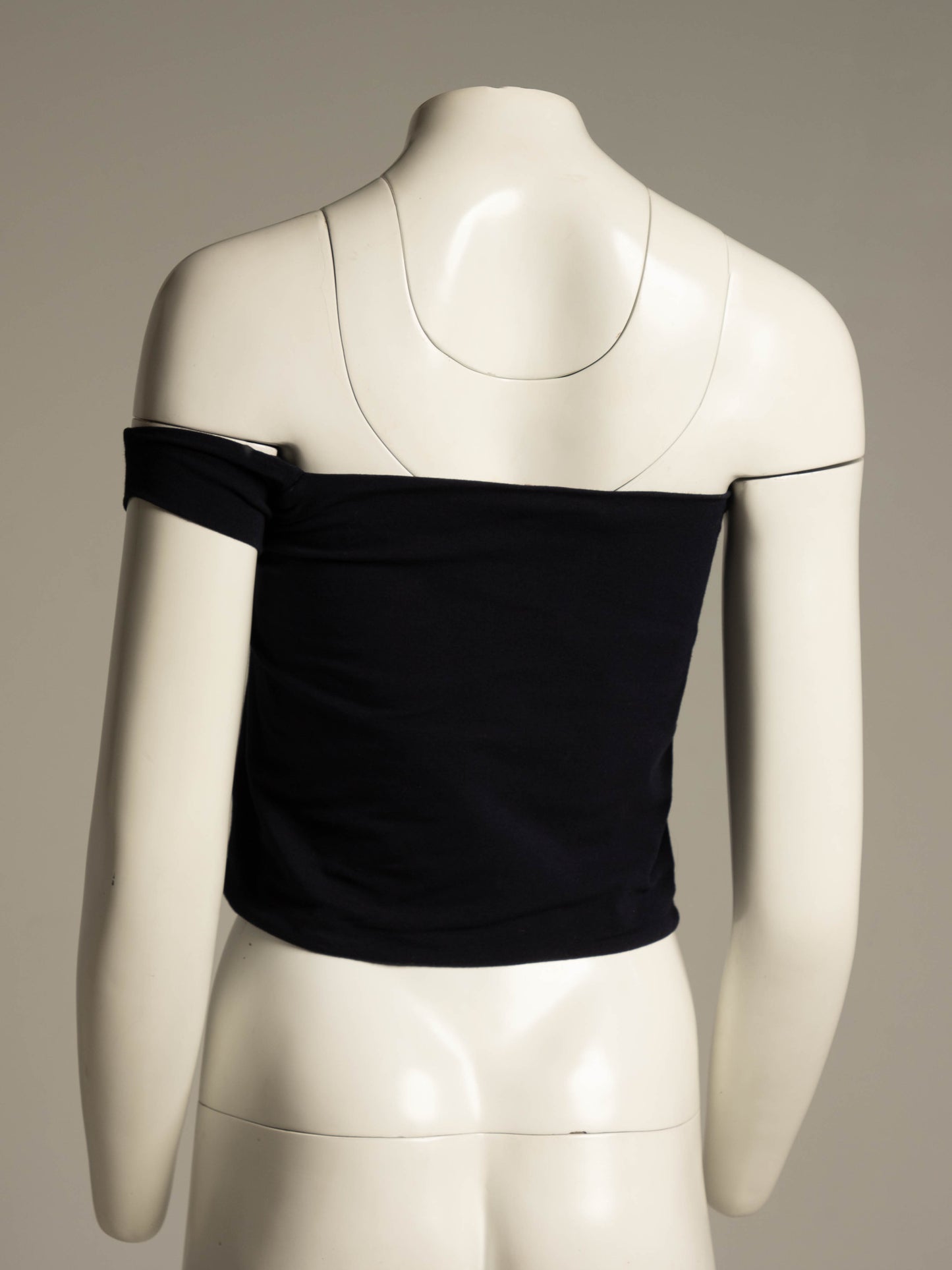 Romeo Gigli Navy One Shoulder Top