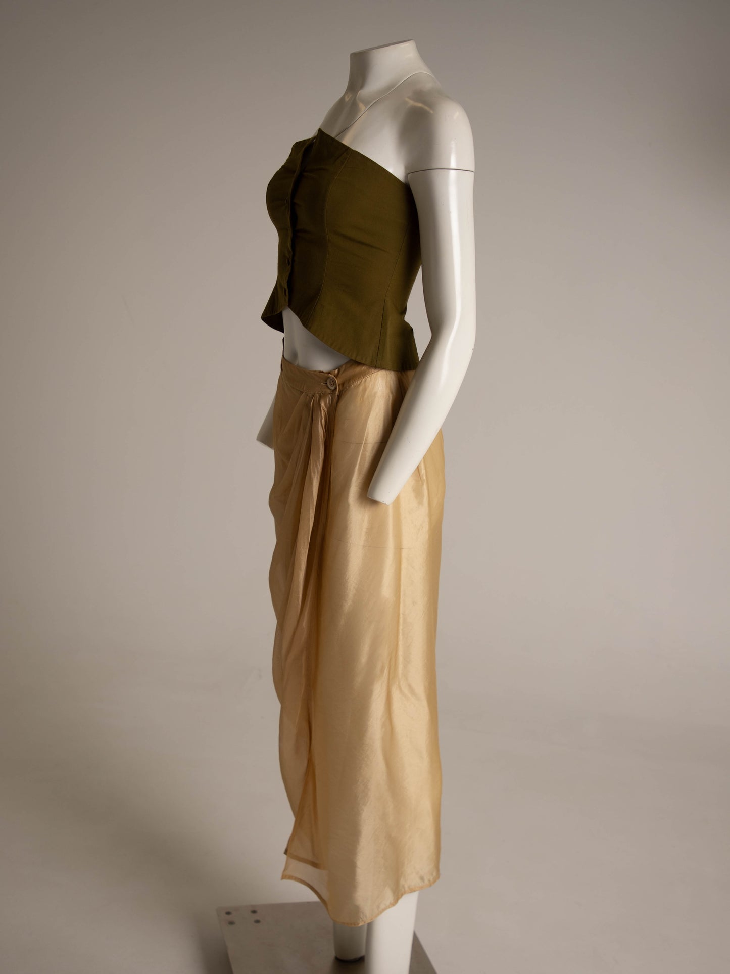 Romeo Gigli S/S 1990 Green Bustier Top