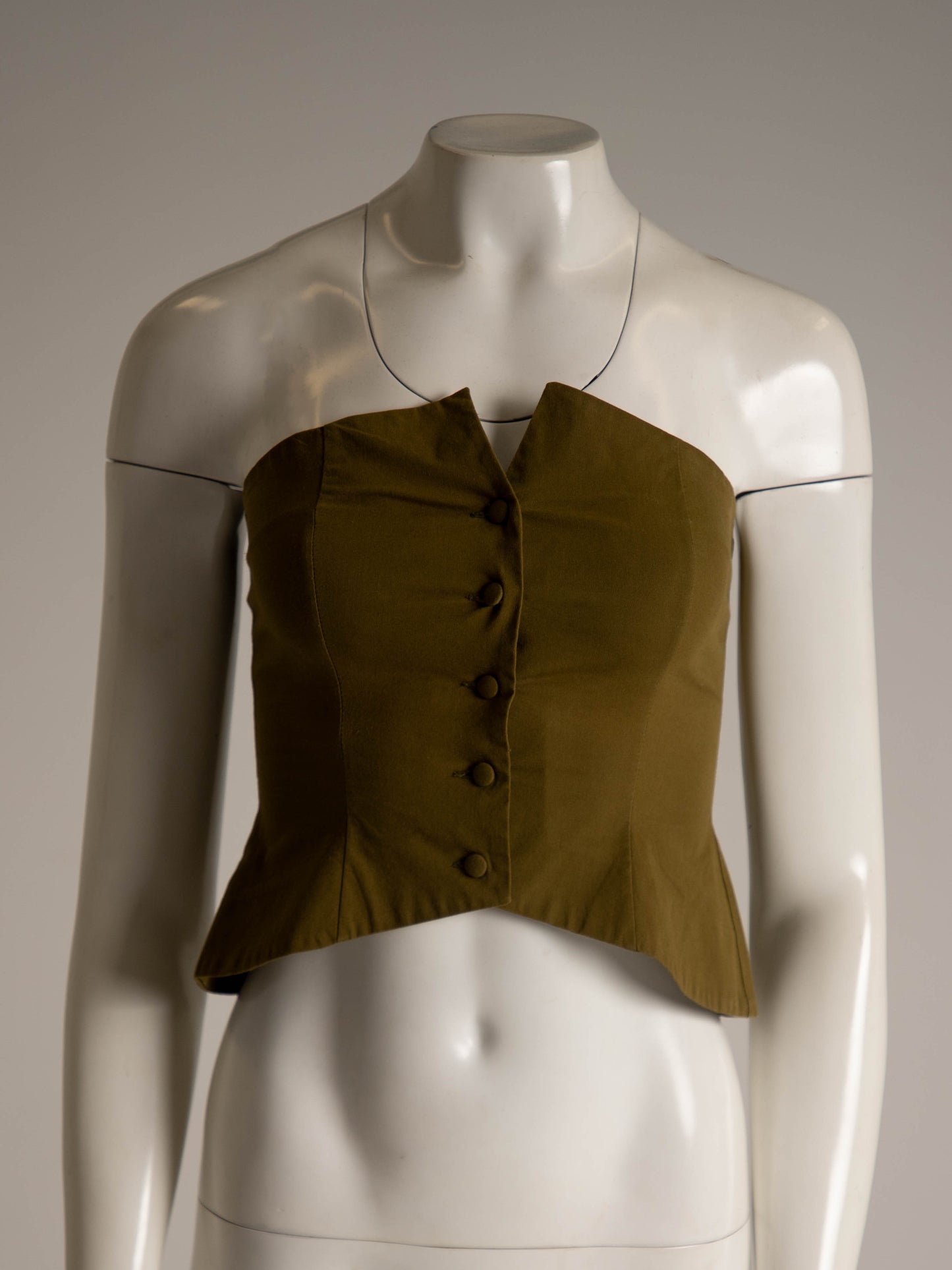 Romeo Gigli S/S 1990 Green Bustier Top