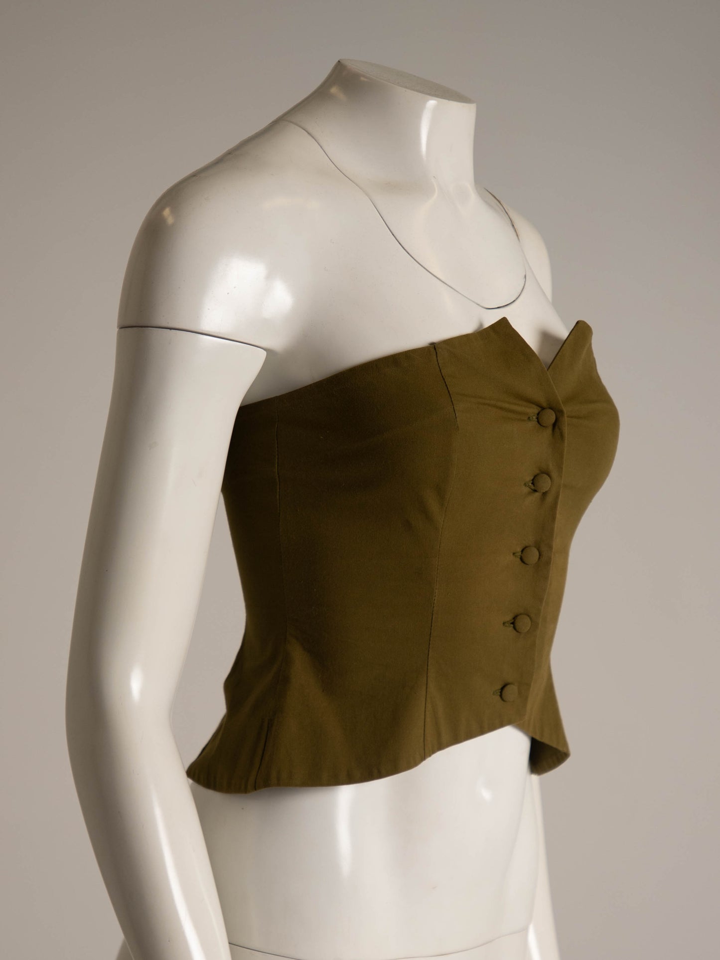 Romeo Gigli S/S 1990 Green Bustier Top