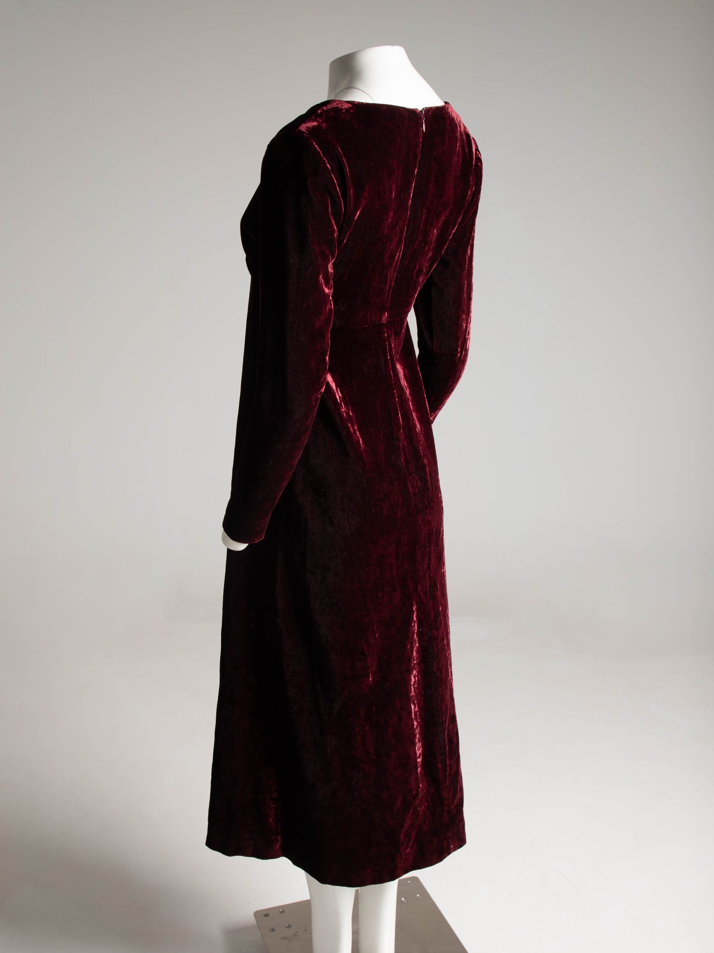 Dolce & Gabbana Burgundy Velvet Empireline Dress