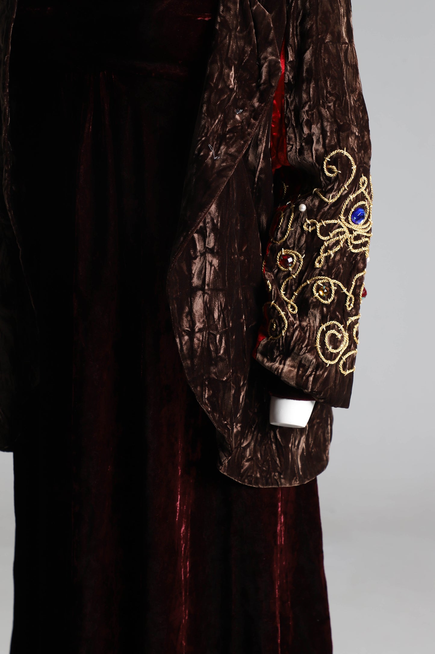 IDOL Velvet Jacket with Gold Embroidery Detail