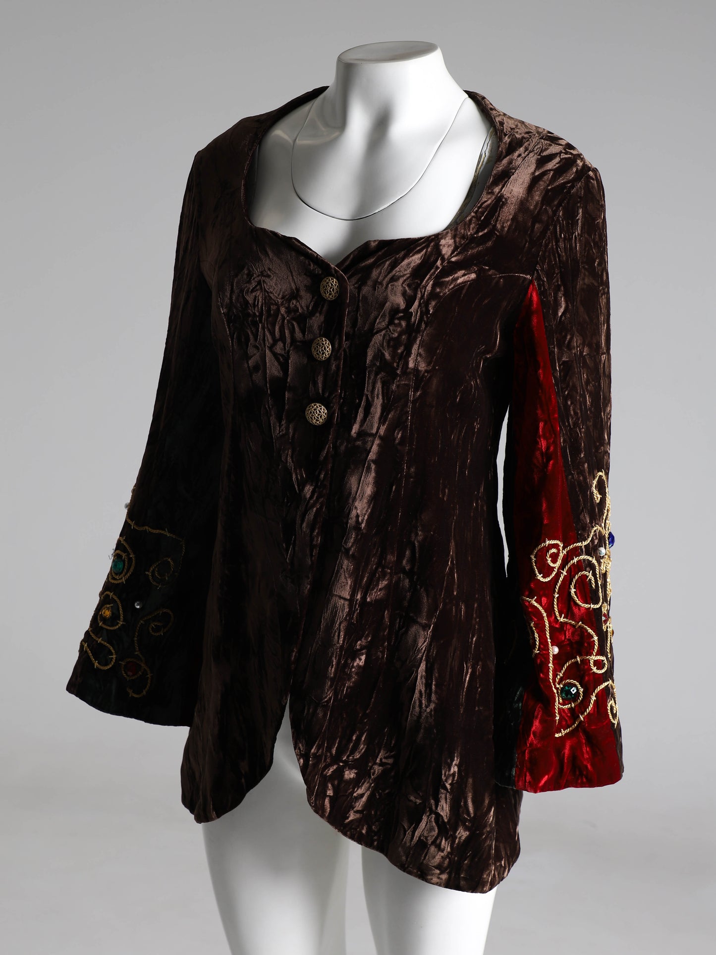 IDOL Velvet Jacket with Gold Embroidery Detail