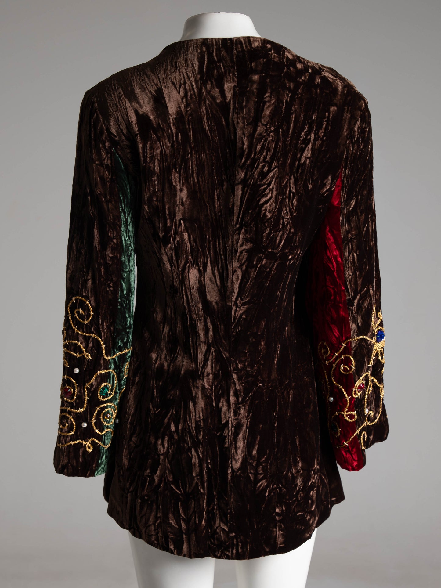 IDOL Velvet Jacket with Gold Embroidery Detail