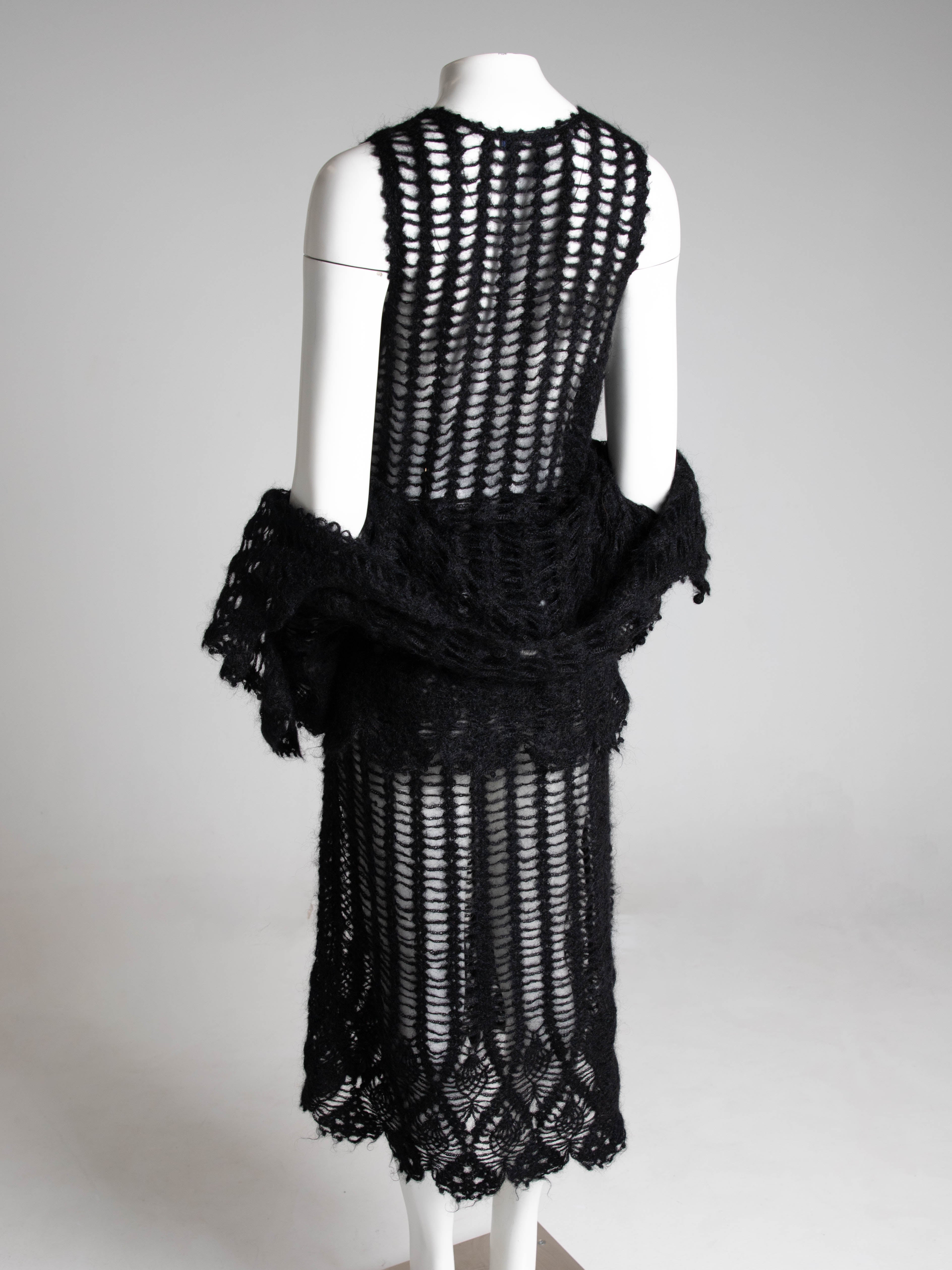 Soymeソンメ Buy Comme des Garcons men black ripped wool jacket for $1,640