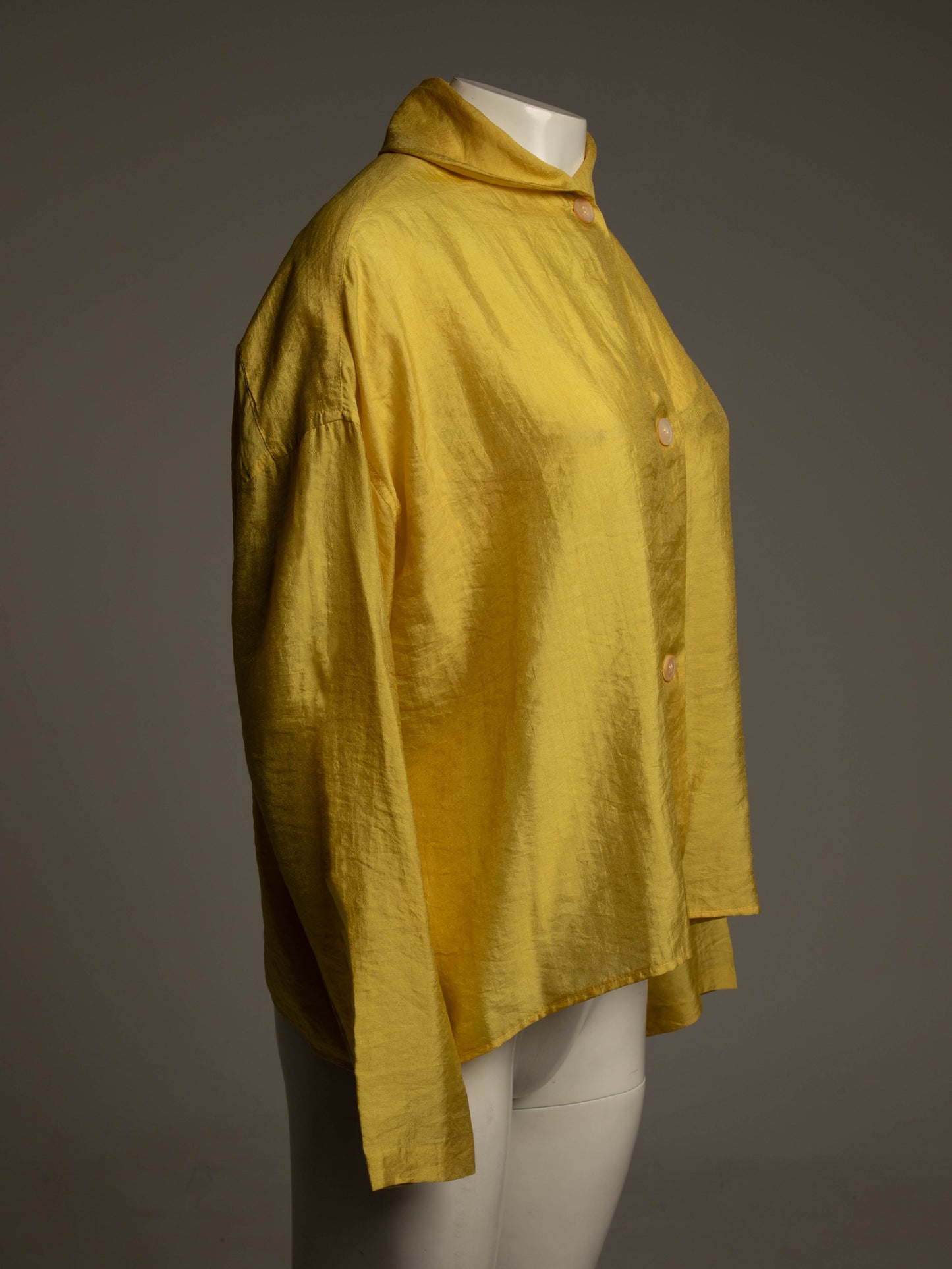 Callaghan Romeo Gigli Era 1989 Yellow Silk Blouse