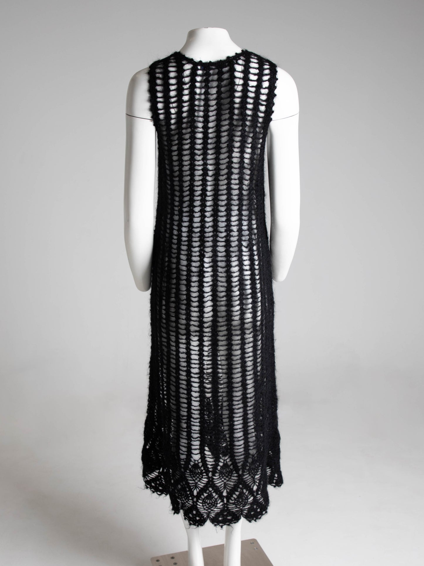 Madame Nicole Mitsuhiro Matsuda Black Open Knit Wool Ensemble