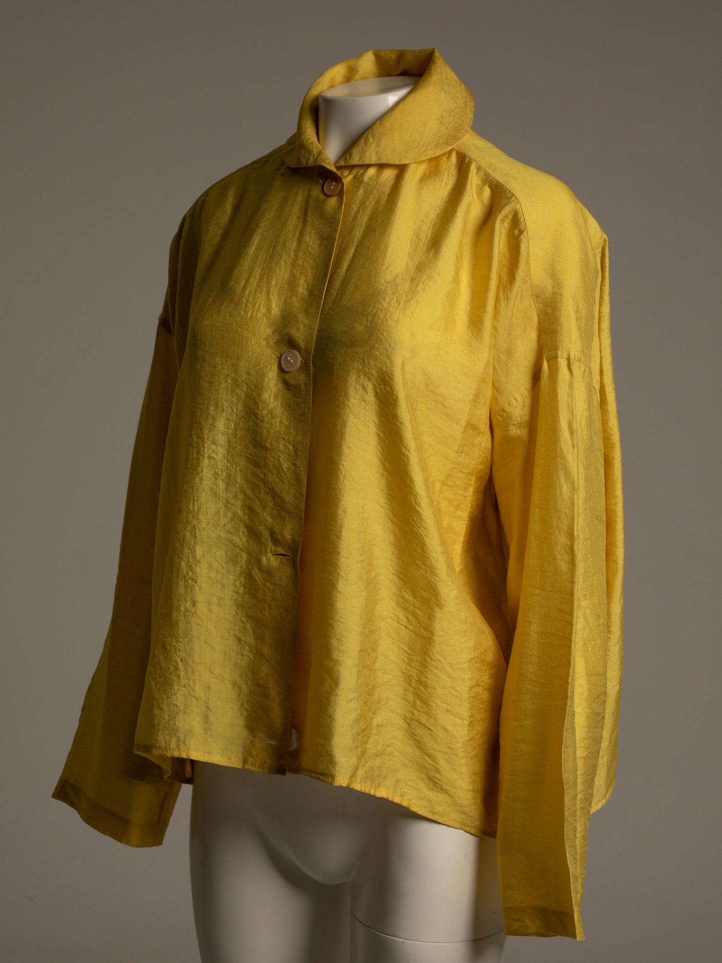 Callaghan Romeo Gigli Era 1989 Yellow Silk Blouse