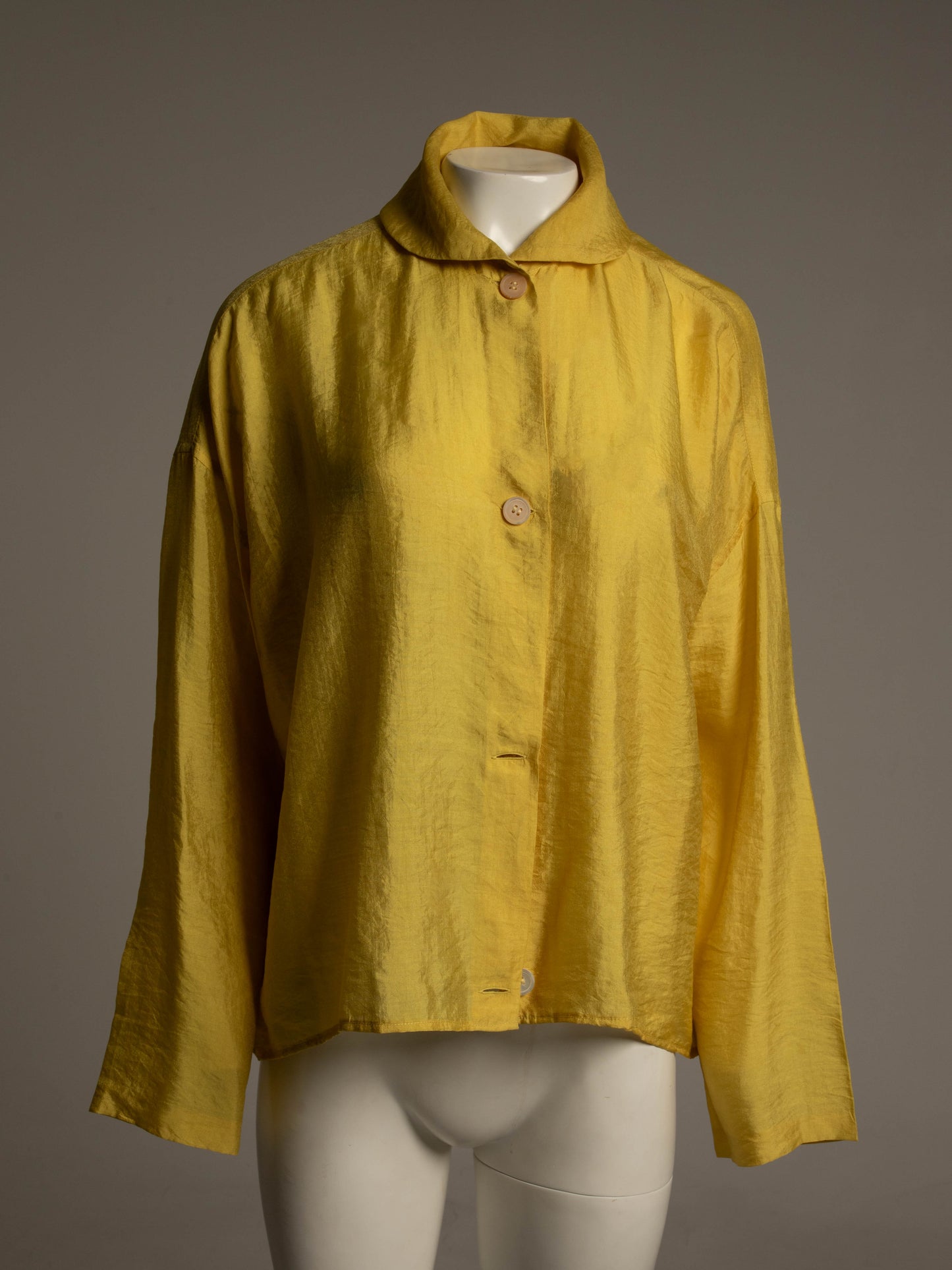 Callaghan Romeo Gigli Era 1989 Yellow Silk Blouse