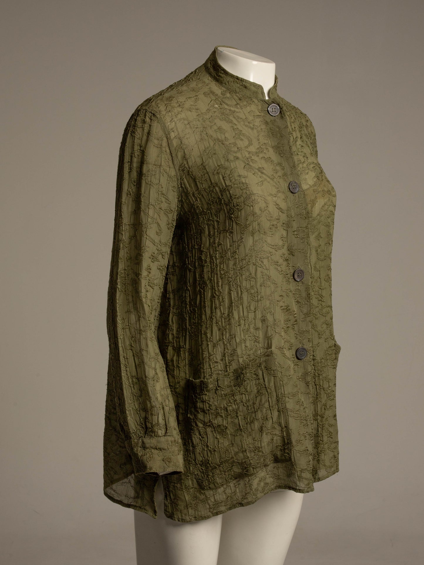 Callaghan Romeo Gigli Era Green Floral Silk Blouse