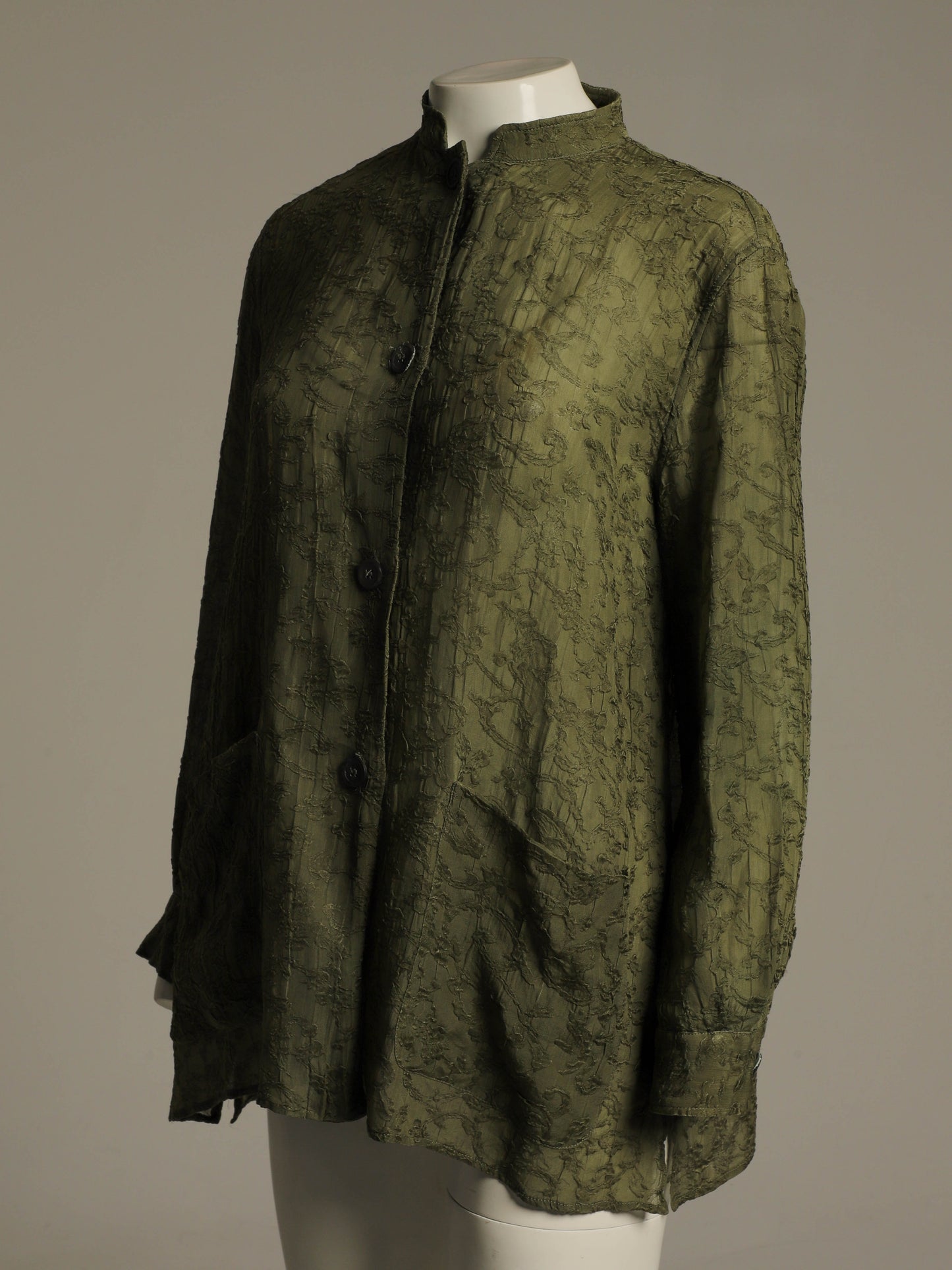 Callaghan Romeo Gigli Era Green Floral Silk Blouse