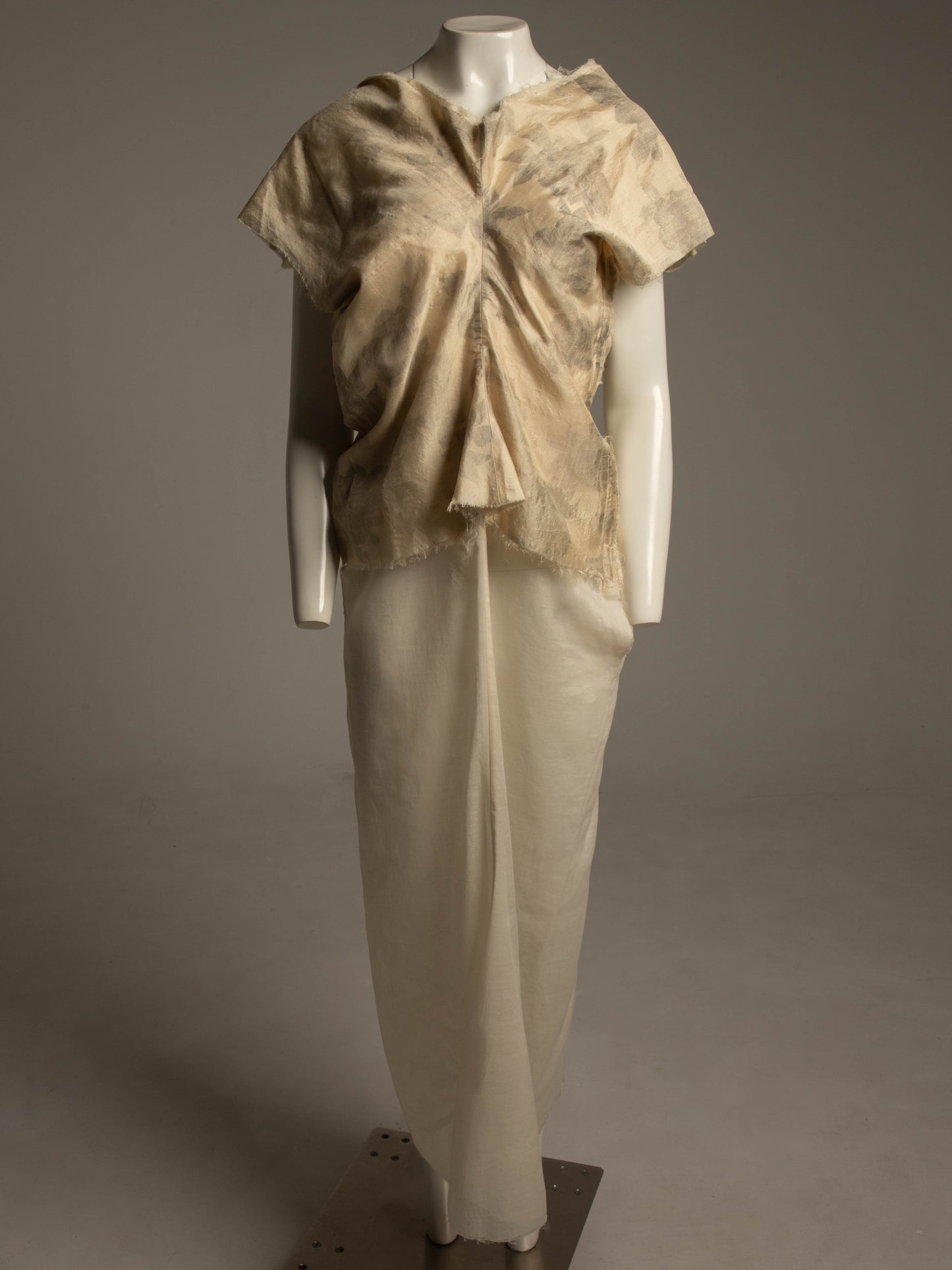 Comme des Garçons A/W 1997 Cream Silk and Cotton Voile Dress