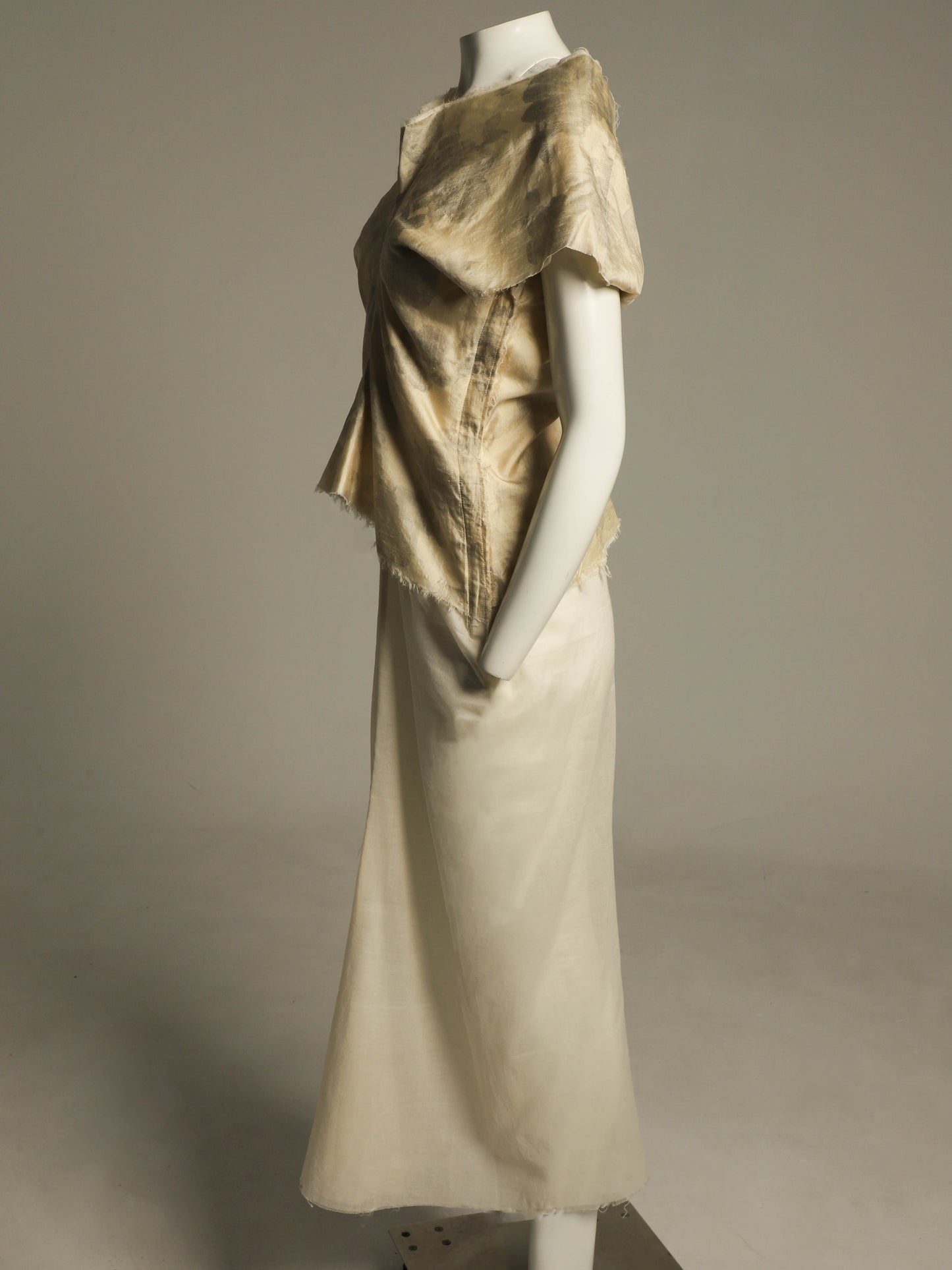 Comme des Garçons A/W 1997 Cream Silk and Cotton Voile Dress