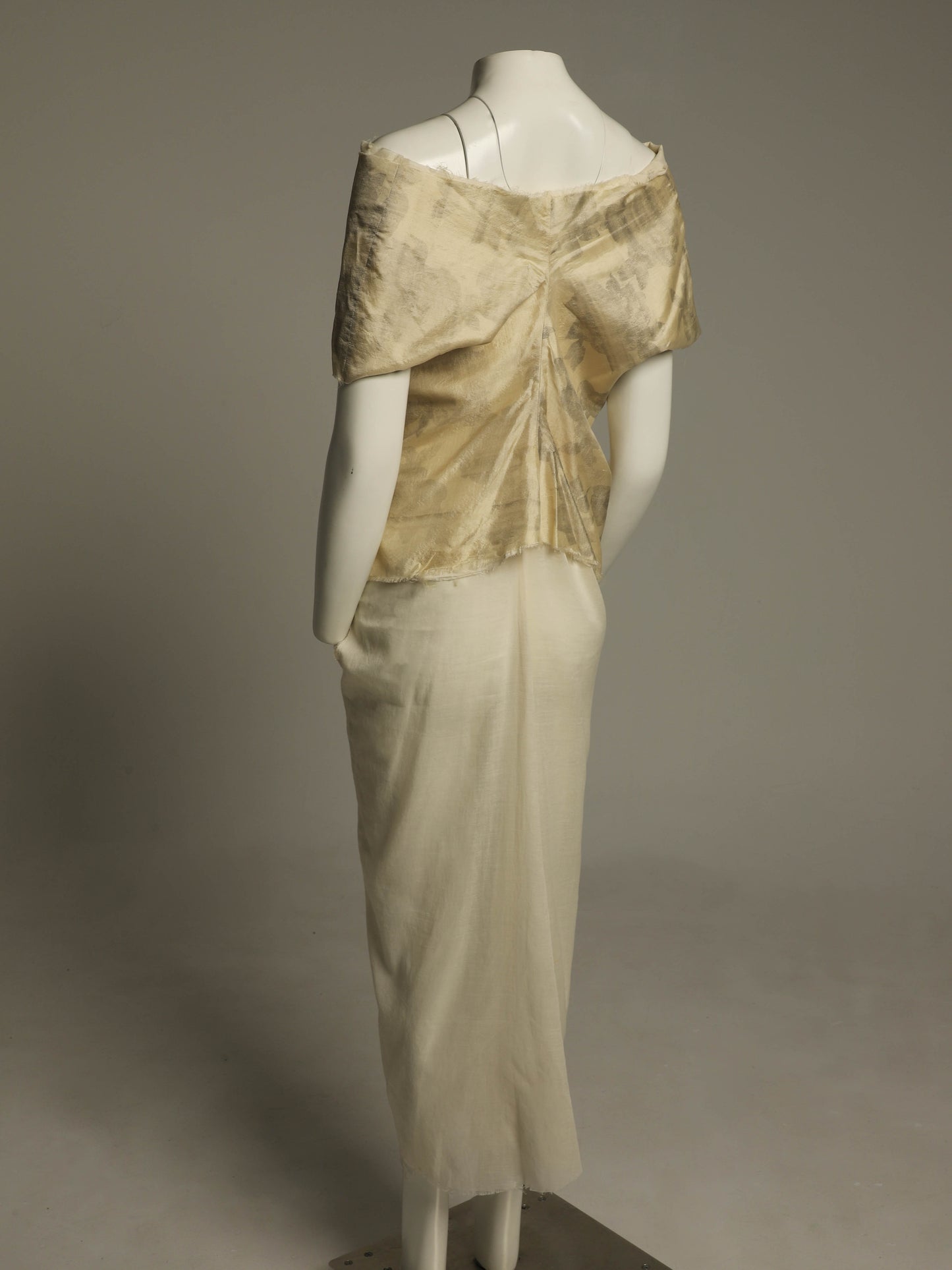 Comme des Garçons A/W 1997 Cream Silk and Cotton Voile Dress