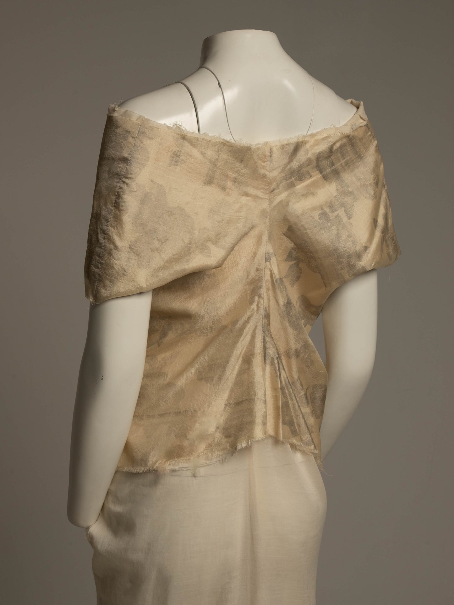 Comme des Garçons A/W 1997 Cream Silk and Cotton Voile Dress