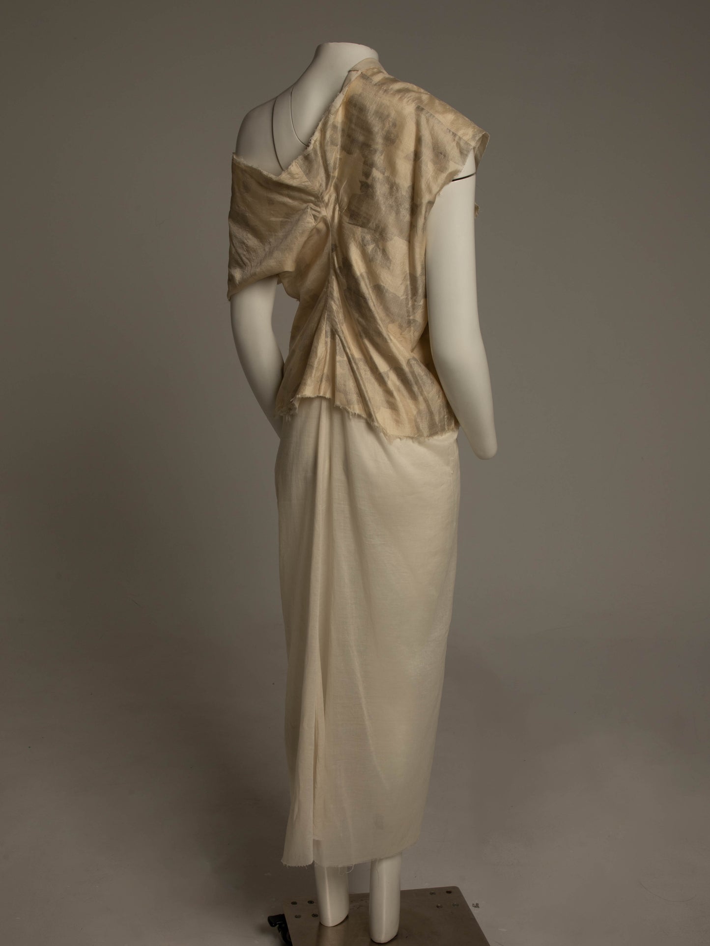 Comme des Garçons A/W 1997 Cream Silk and Cotton Voile Dress