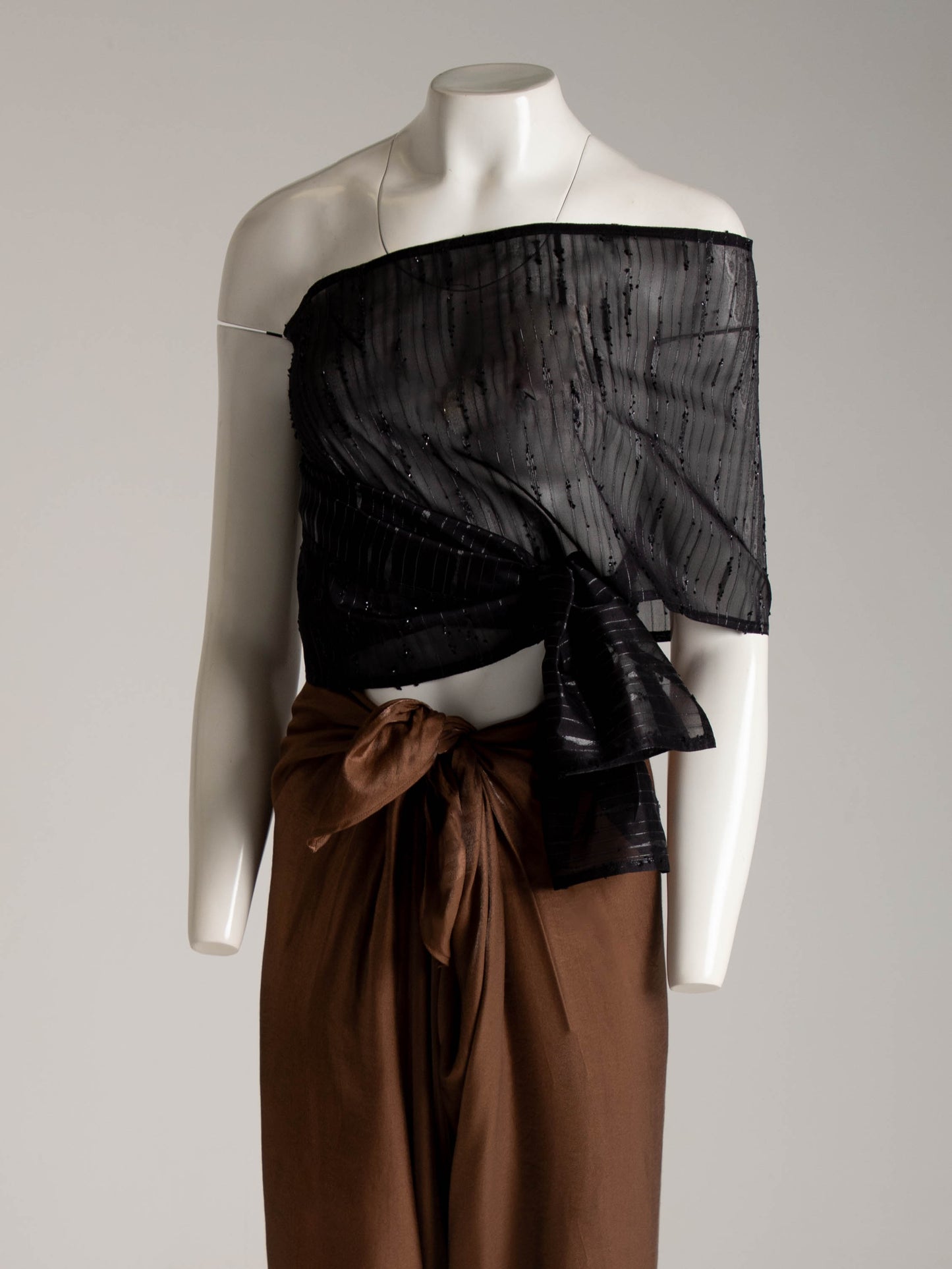 Zoran Black Silk Shawl