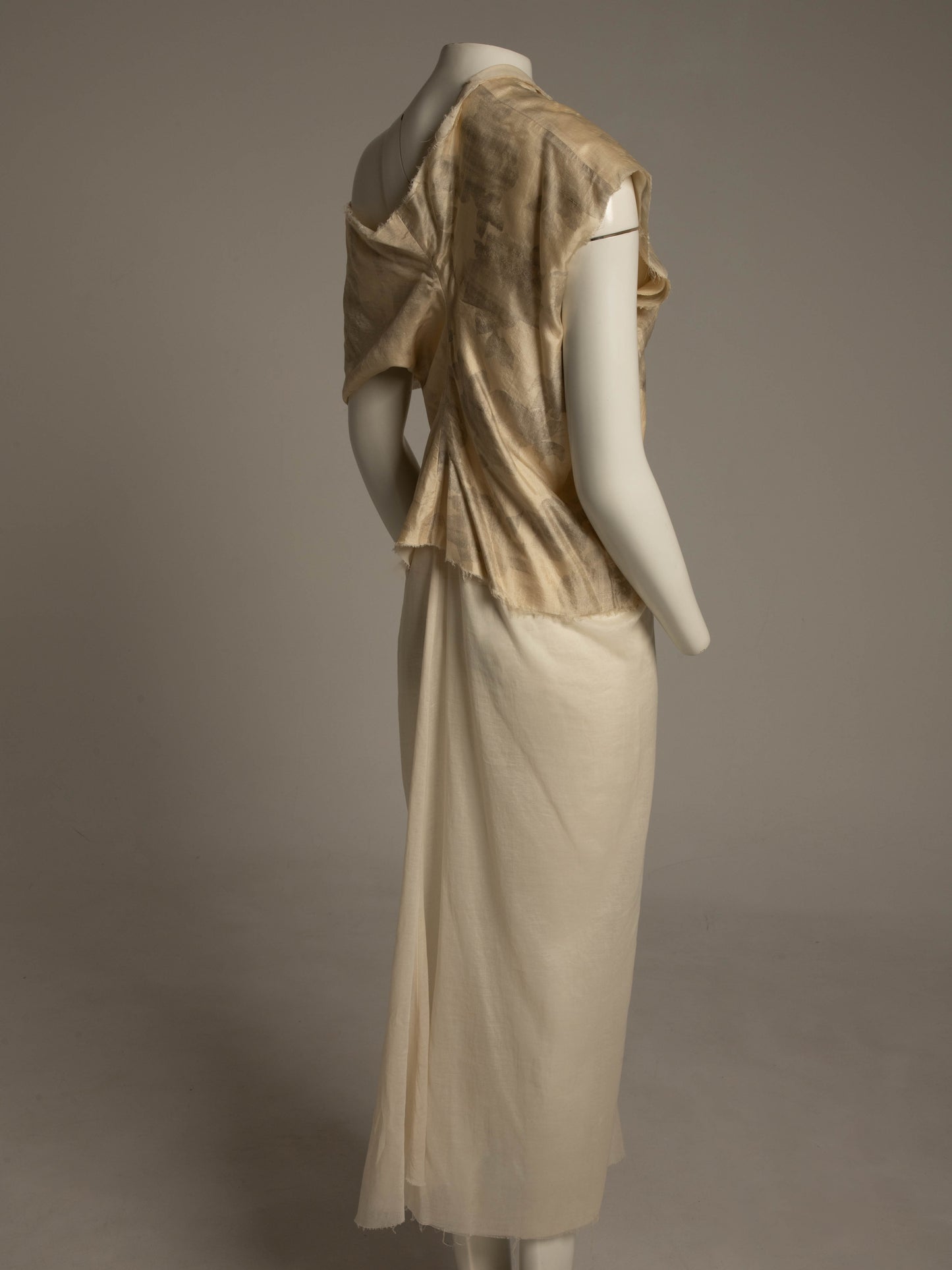 Comme des Garçons A/W 1997 Cream Silk and Cotton Voile Dress