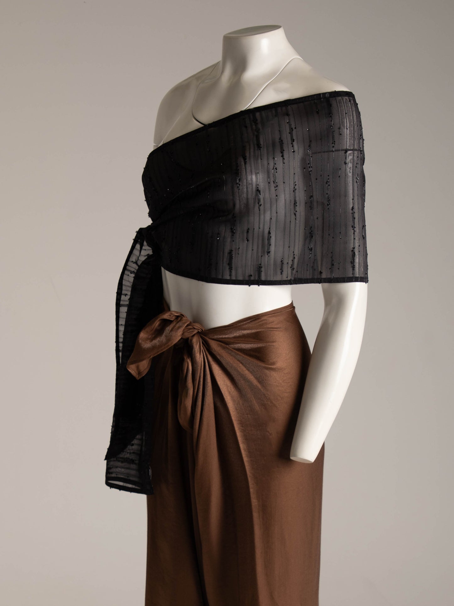 Zoran Black Silk Shawl