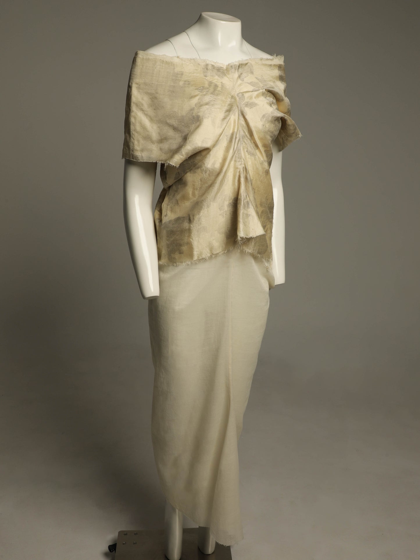 Comme des Garçons A/W 1997 Cream Silk and Cotton Voile Dress