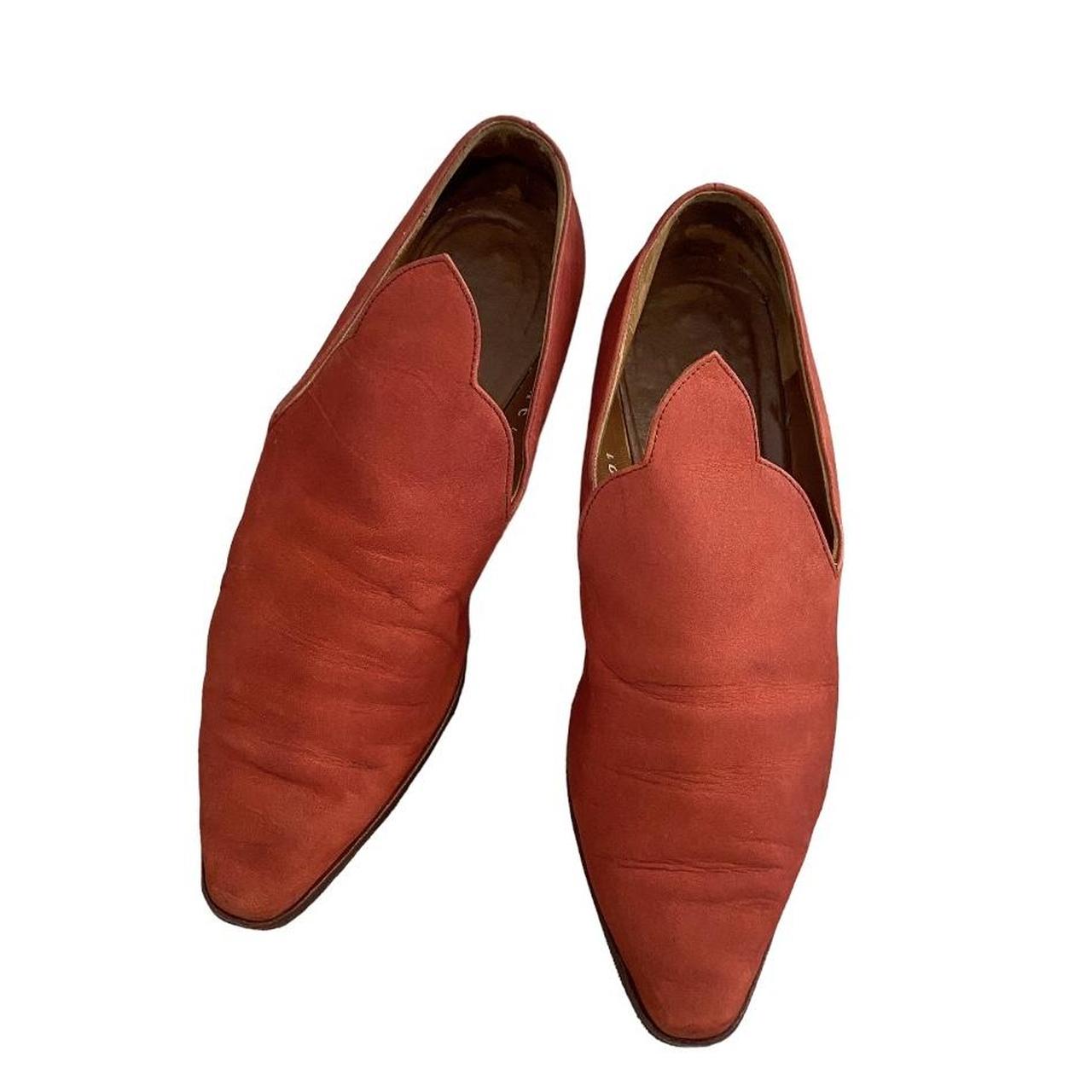 Romeo Gigli Red Suede Medieval Inspired Ballet Flat