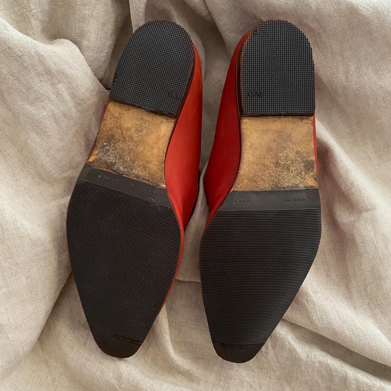 Romeo Gigli Red Suede Medieval Inspired Ballet Flat