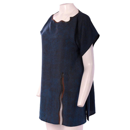 Sophie Hong Tunic Indigo Hand Dyed Silk Blouse