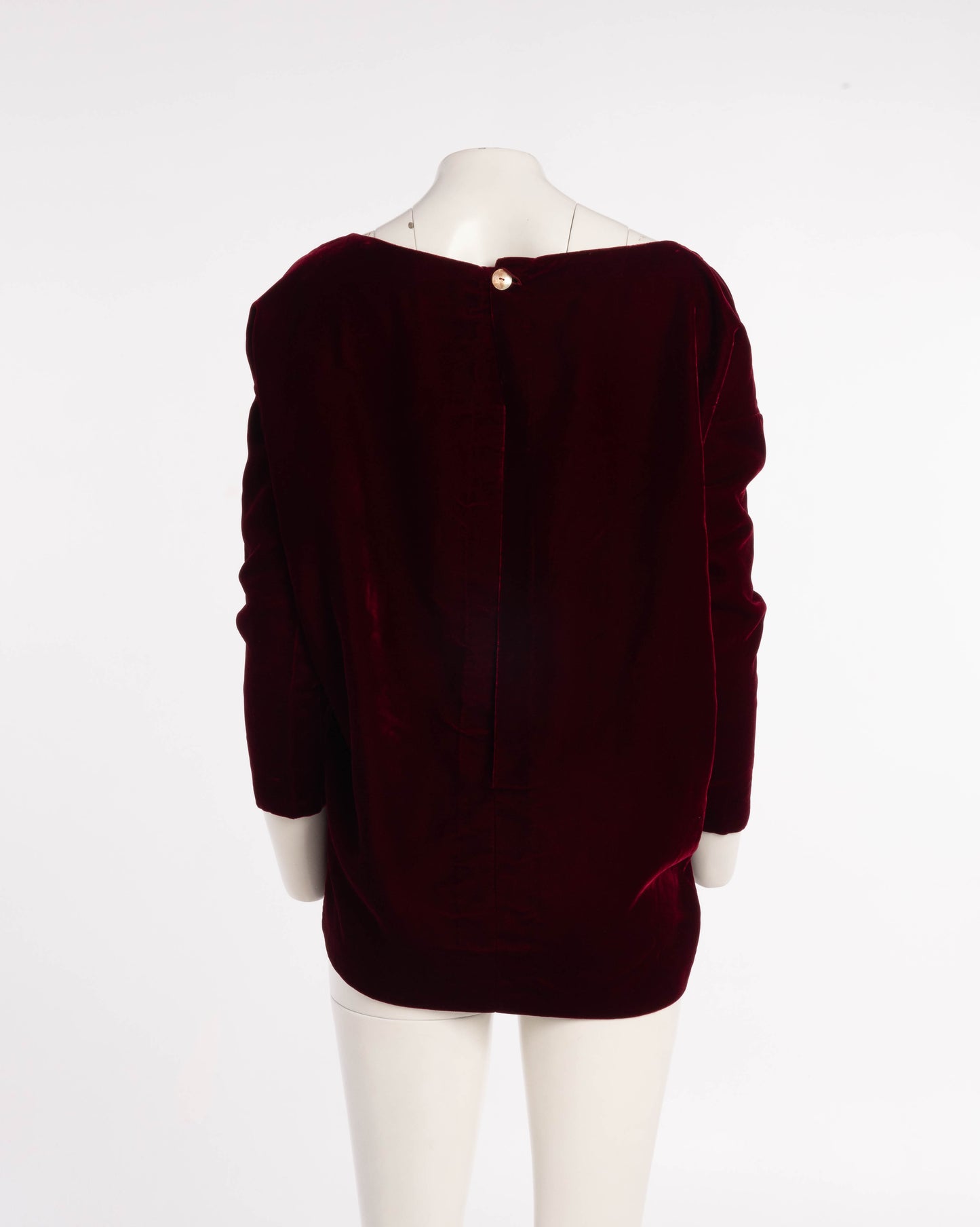 Romeo Gigli 1985 Red Velvet Cocoon Top