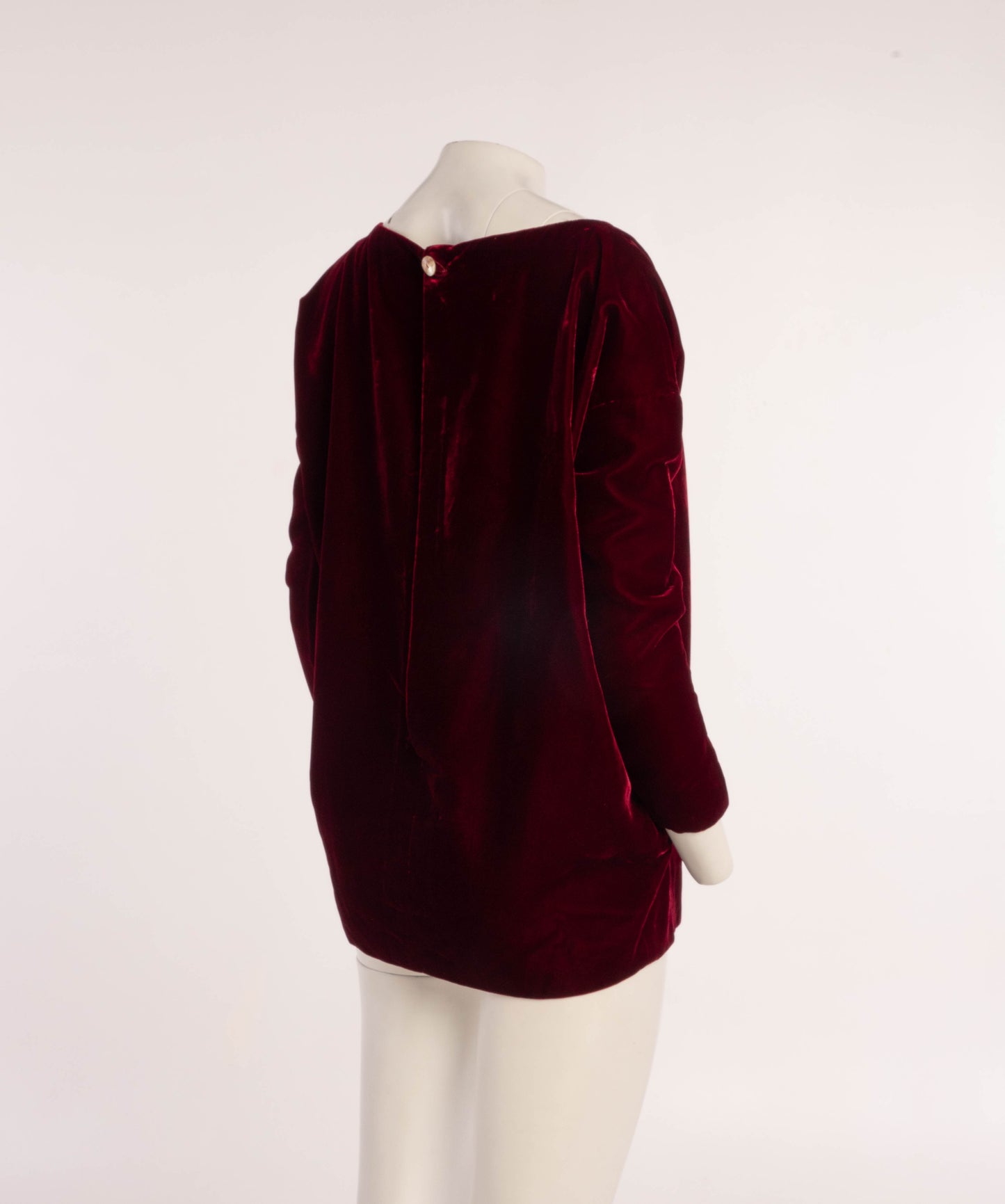 Romeo Gigli 1985 Red Velvet Cocoon Top