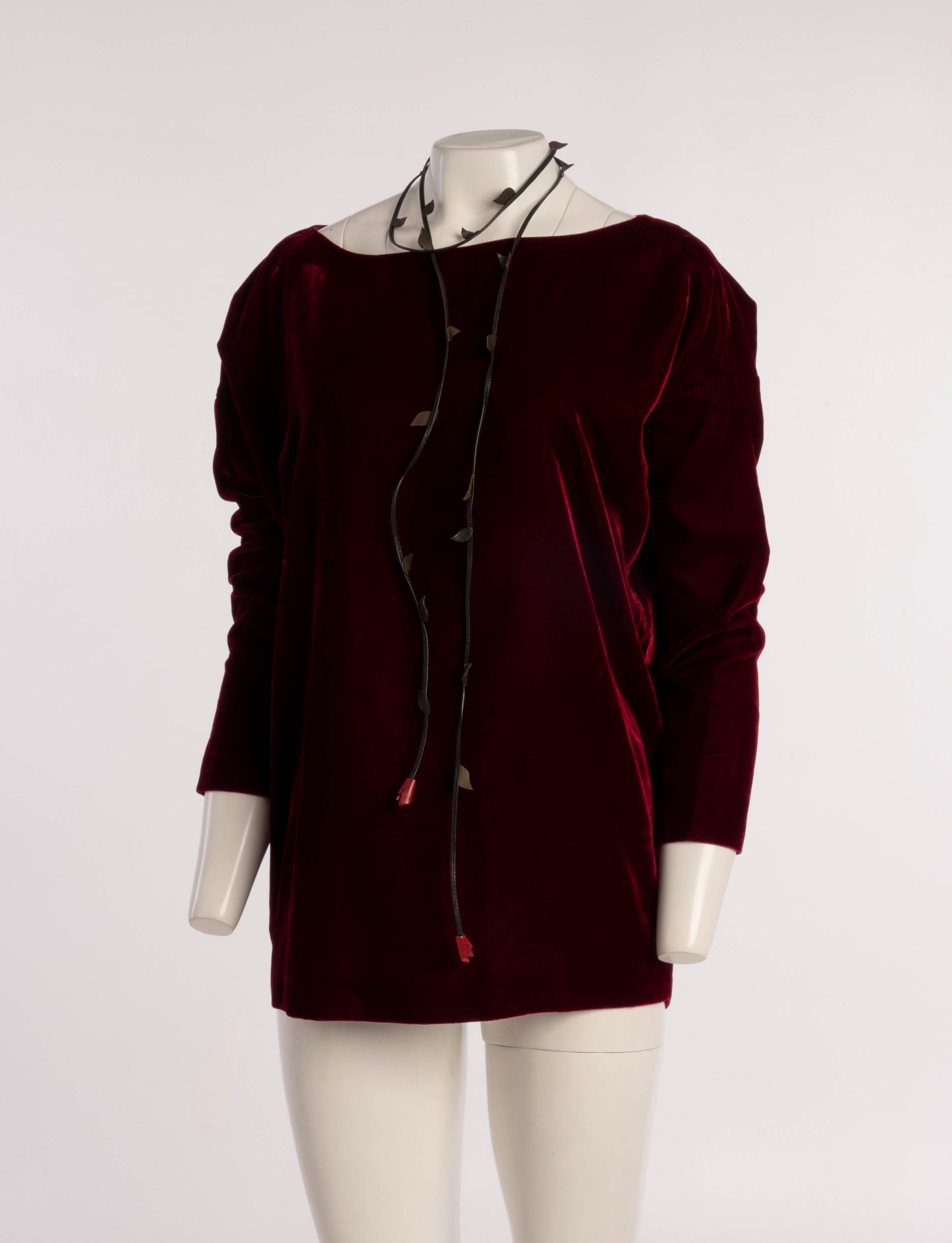 Romeo Gigli 1985 Red Velvet Cocoon Top