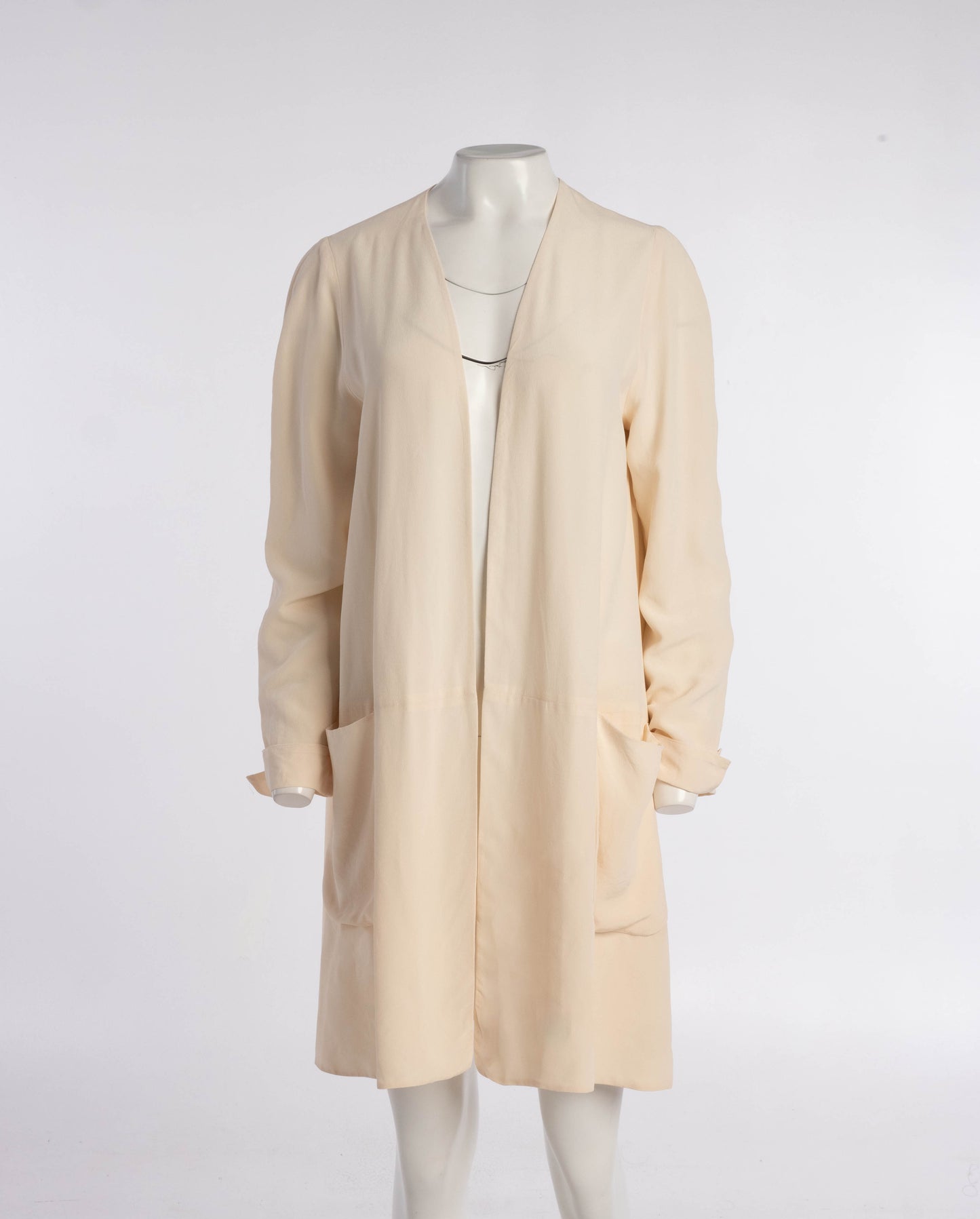 Chloé, Karl Lagerfeld Era S/S 1994 Cream Silk Duster Jacket