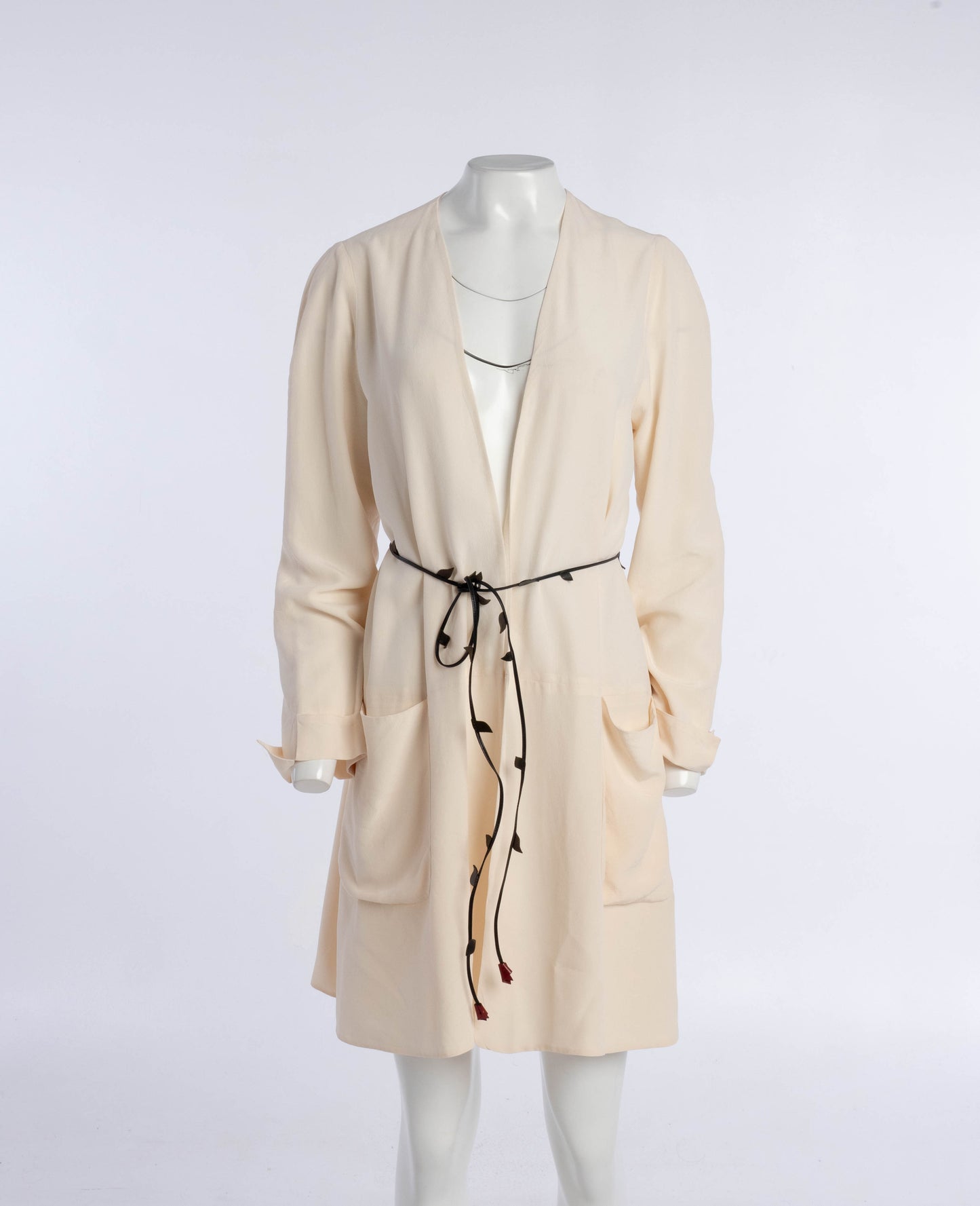 Chloé, Karl Lagerfeld Era S/S 1994 Cream Silk Duster Jacket