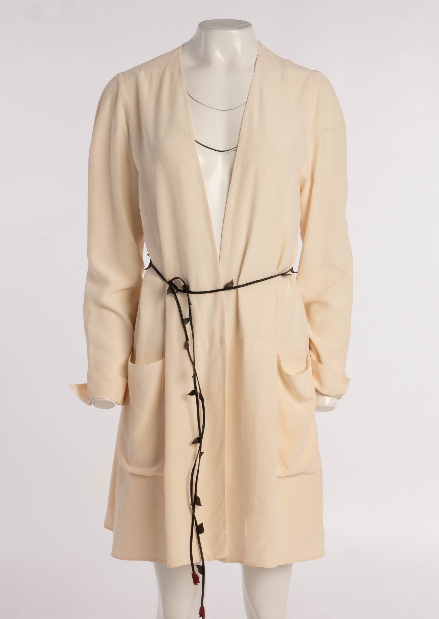 Chloé, Karl Lagerfeld Era S/S 1994 Cream Silk Duster Jacket