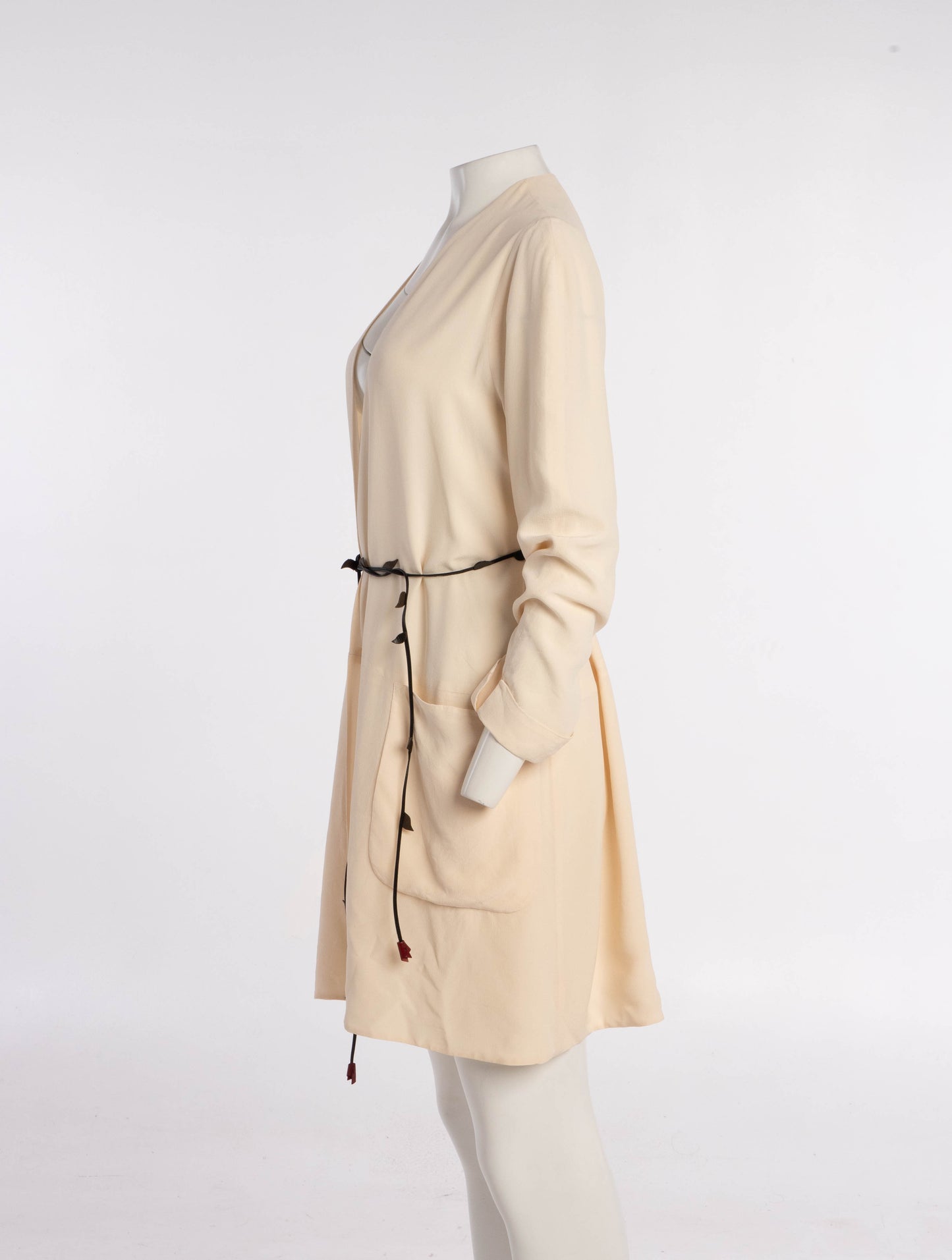 Chloé, Karl Lagerfeld Era S/S 1994 Cream Silk Duster Jacket