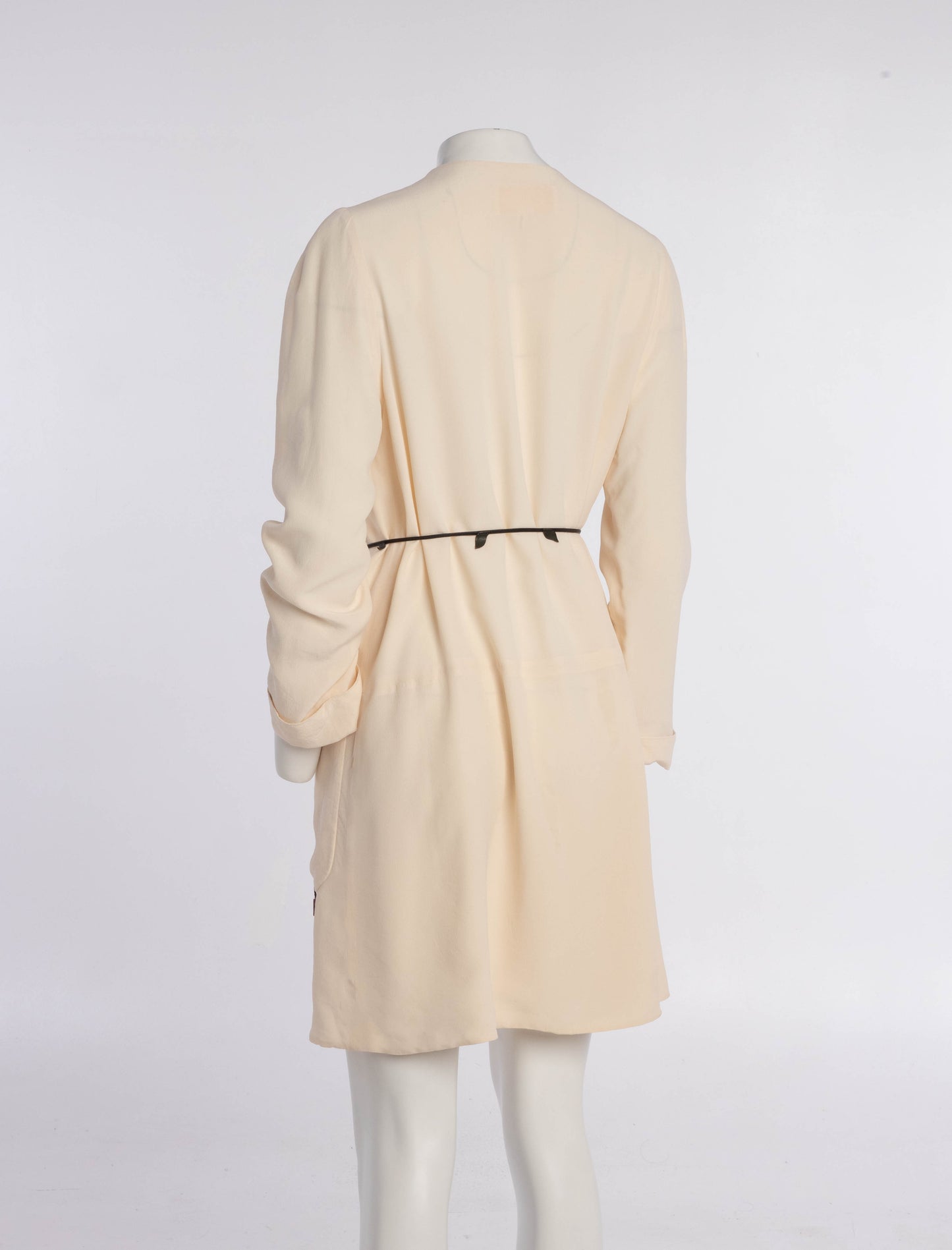 Chloé, Karl Lagerfeld Era S/S 1994 Cream Silk Duster Jacket