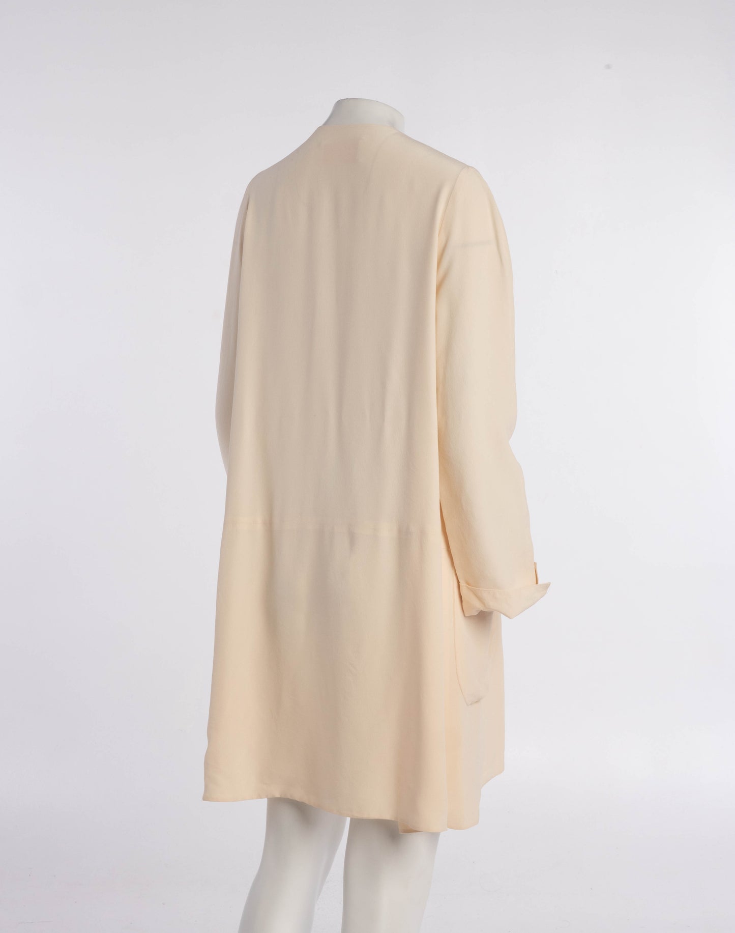 Chloé, Karl Lagerfeld Era S/S 1994 Cream Silk Duster Jacket