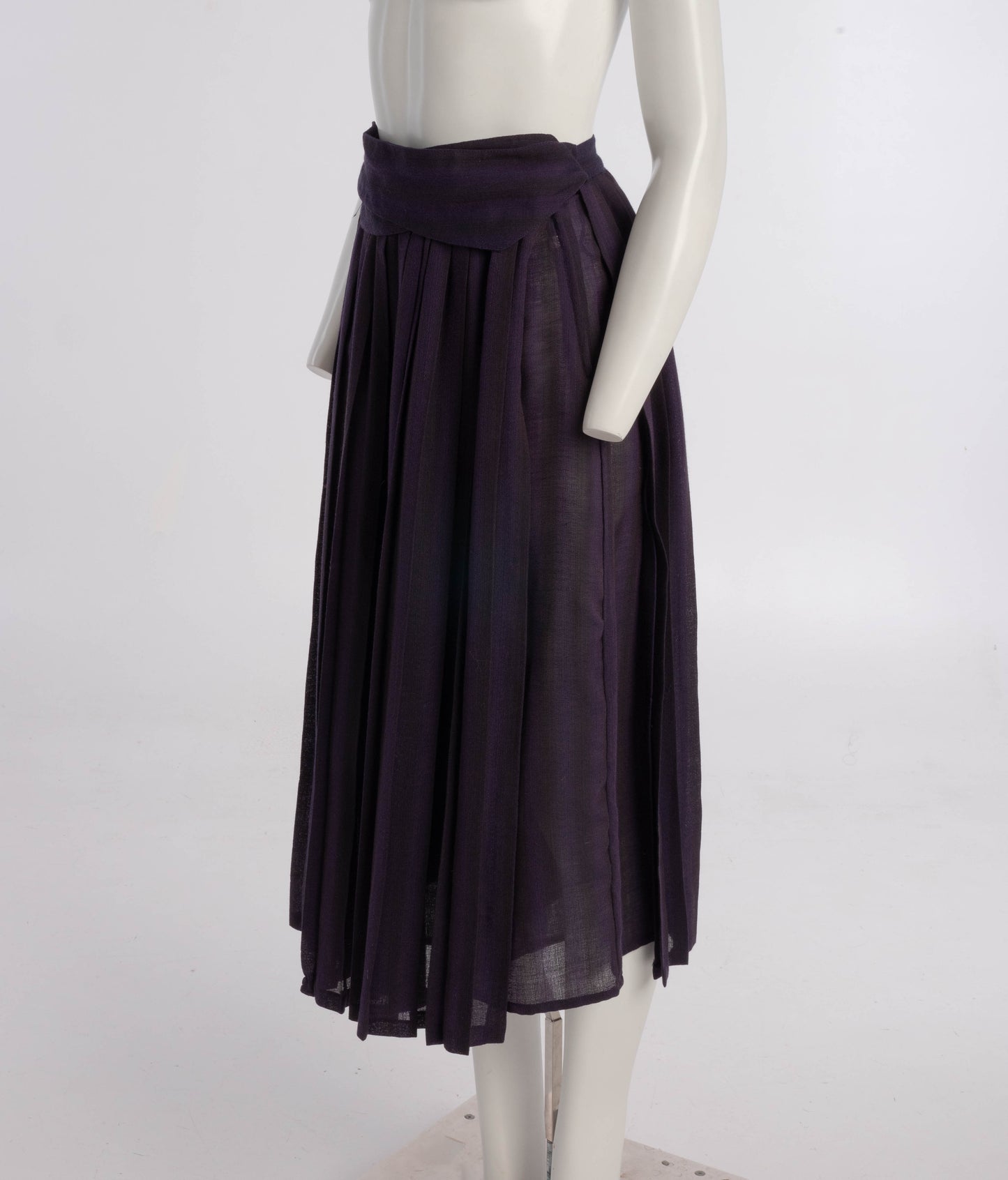 Nanni Strada Purple Wool Voile Trouser Kilt