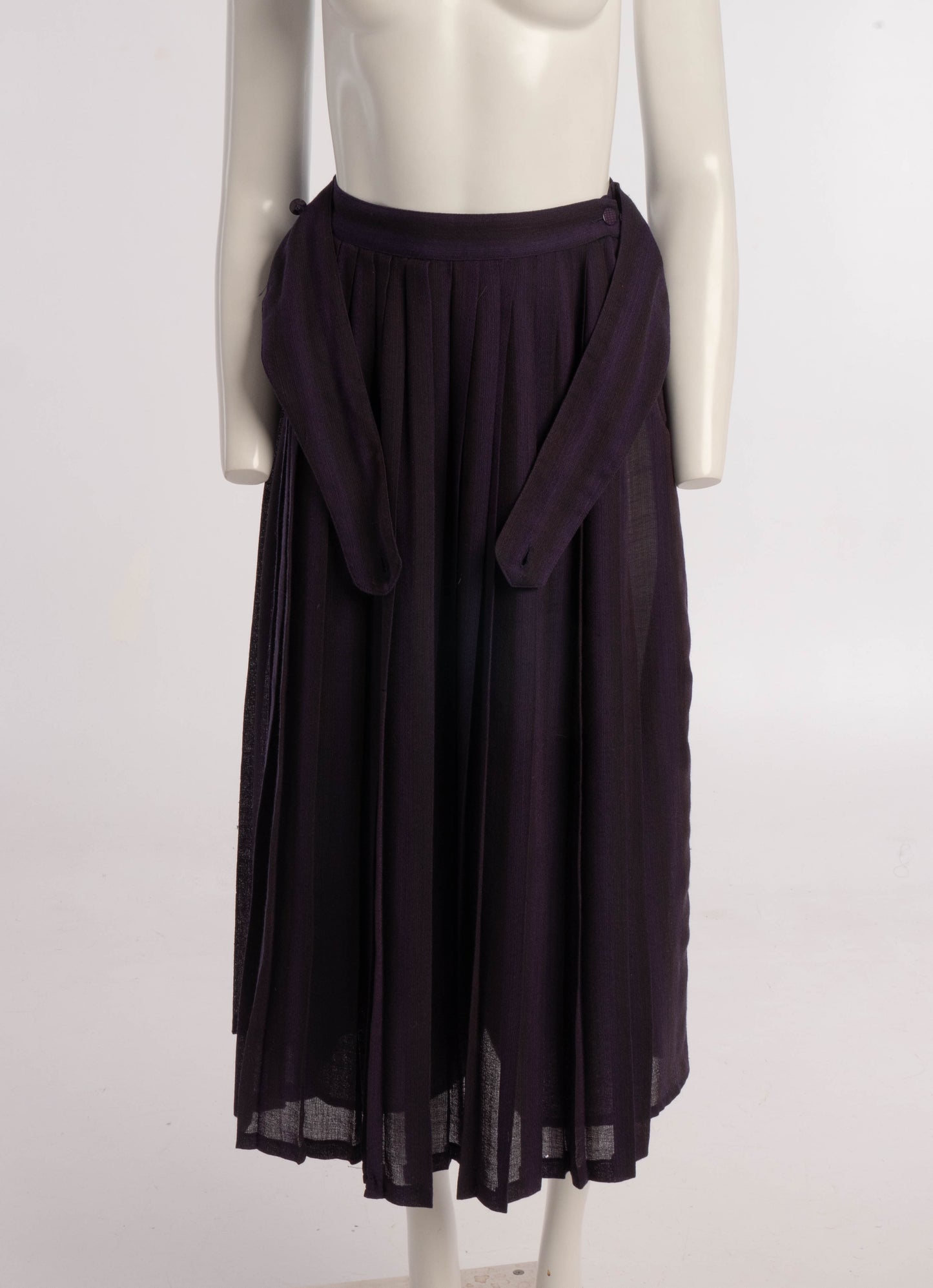 Nanni Strada Purple Wool Voile Trouser Kilt