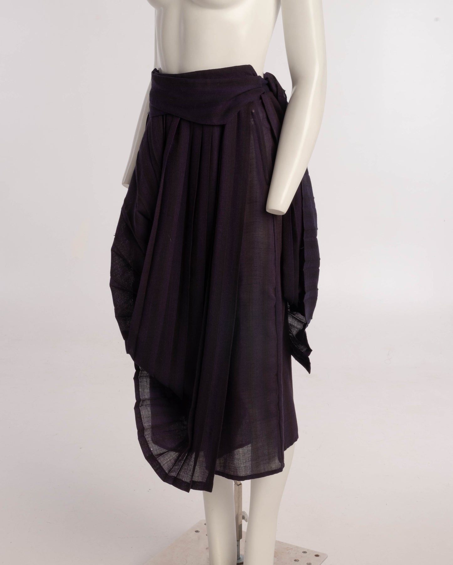 Nanni Strada Purple Wool Voile Trouser Kilt