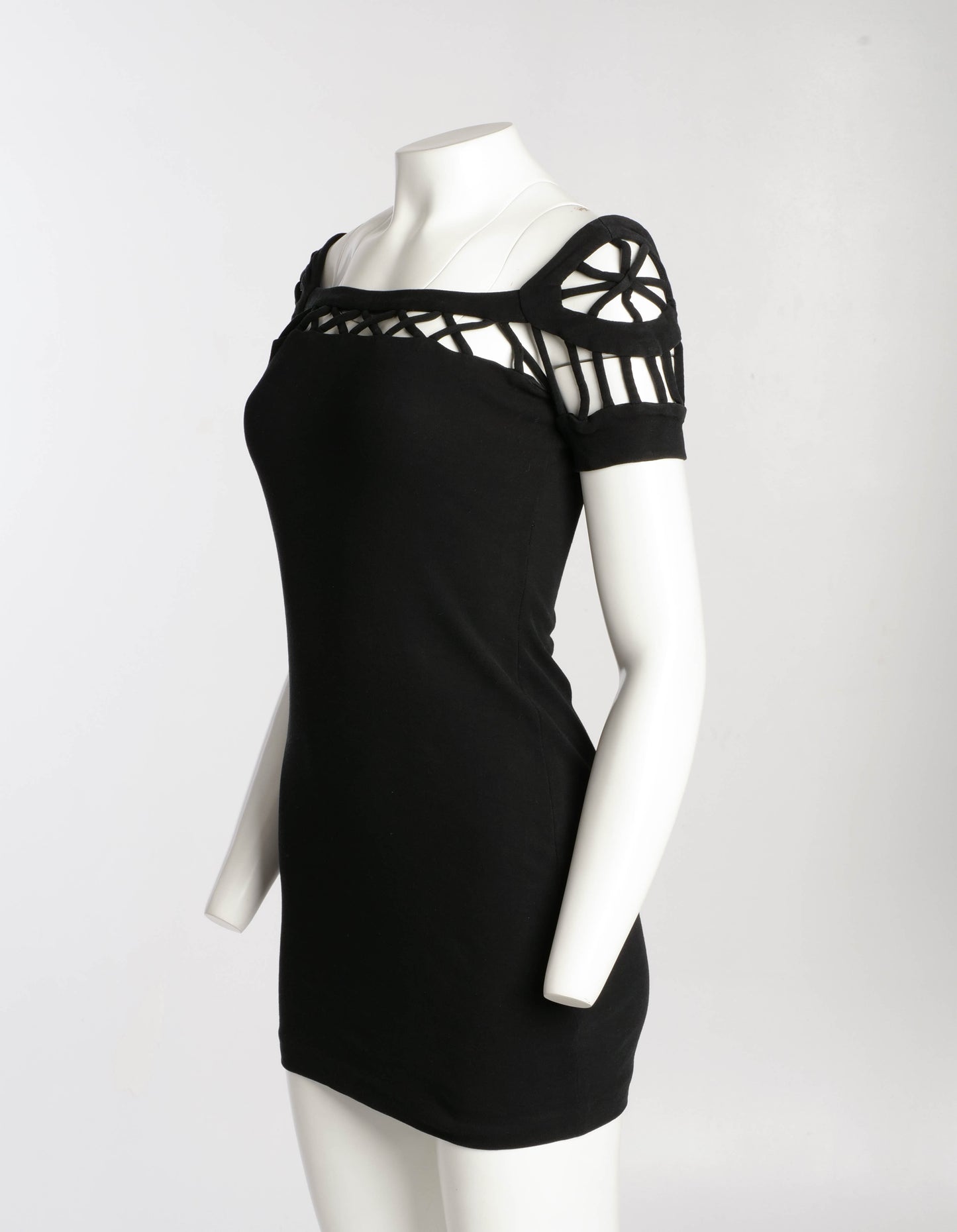 Sybilla Maglia Black Web Shoulder Dress