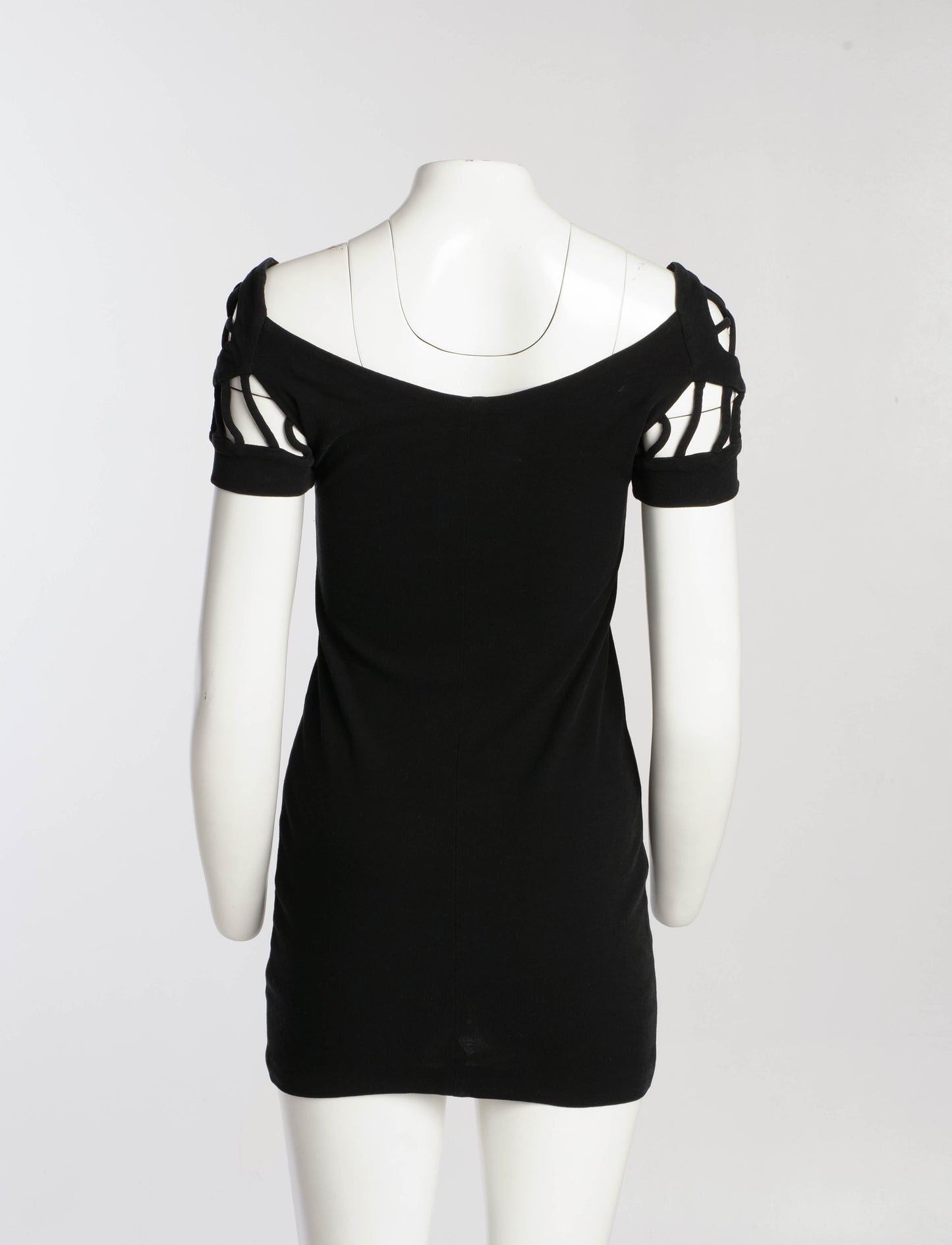 Sybilla Maglia Black Web Shoulder Dress