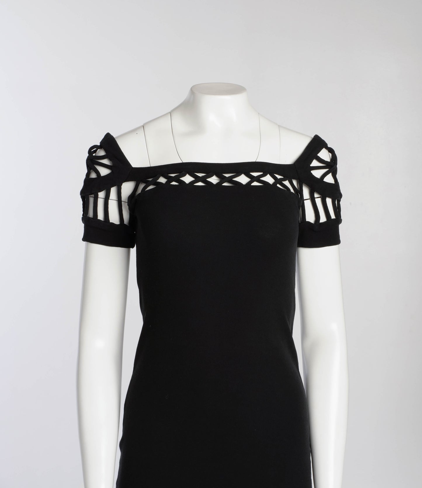 Sybilla Maglia Black Web Shoulder Dress