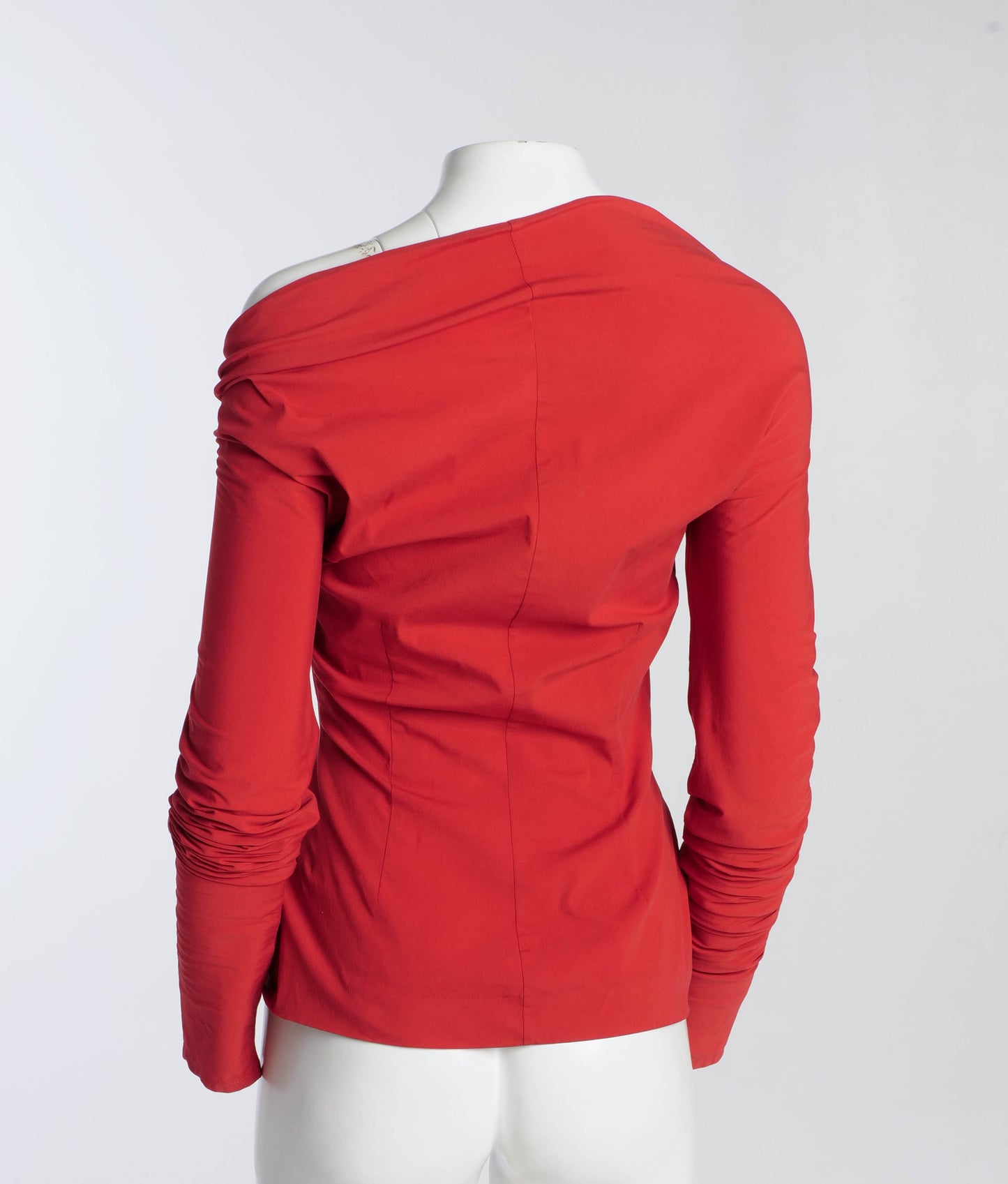 Dolce & Gabbana Red Orange Stretch Cotton Blouse