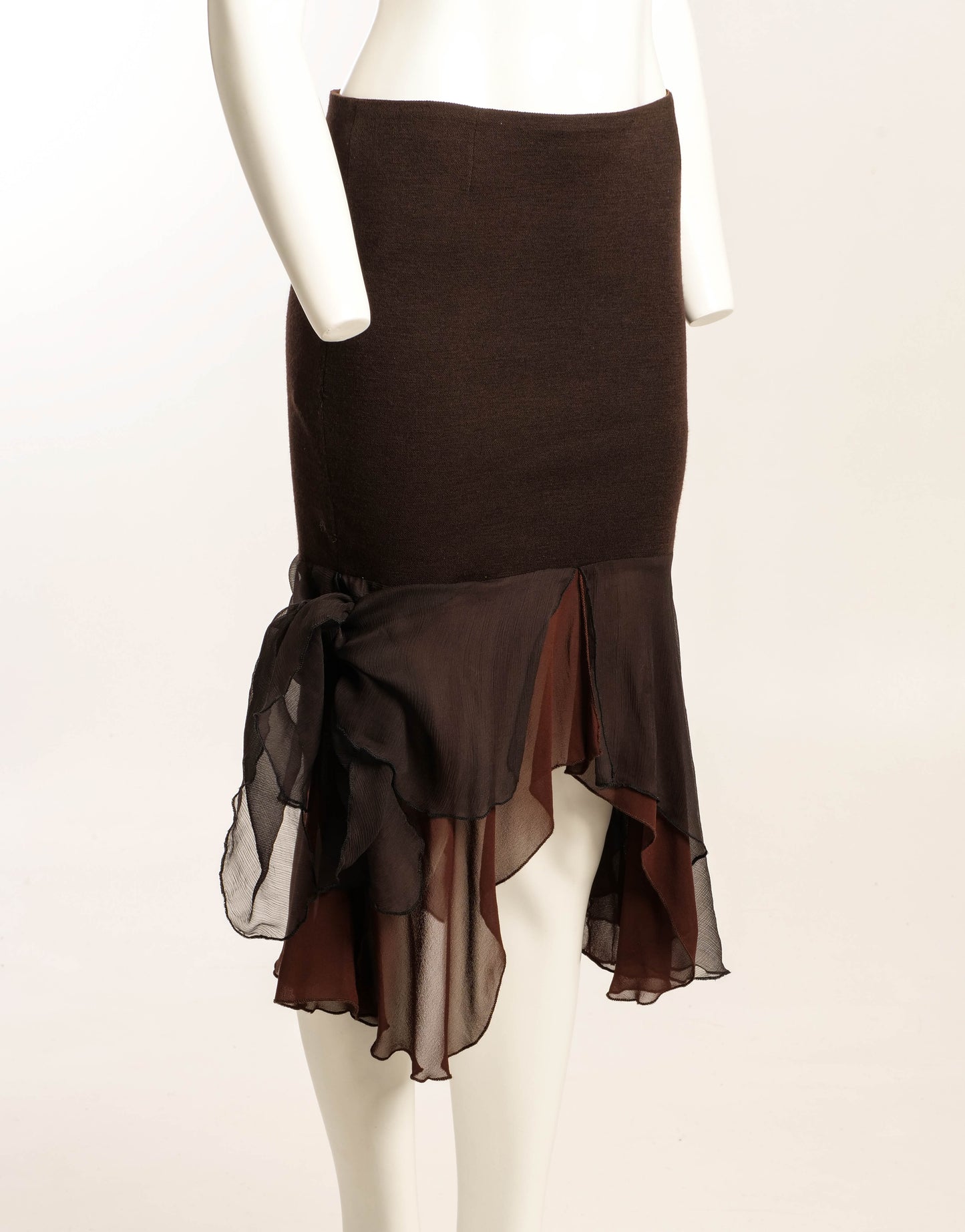 Romeo Gigli Silk and Wool Skirt