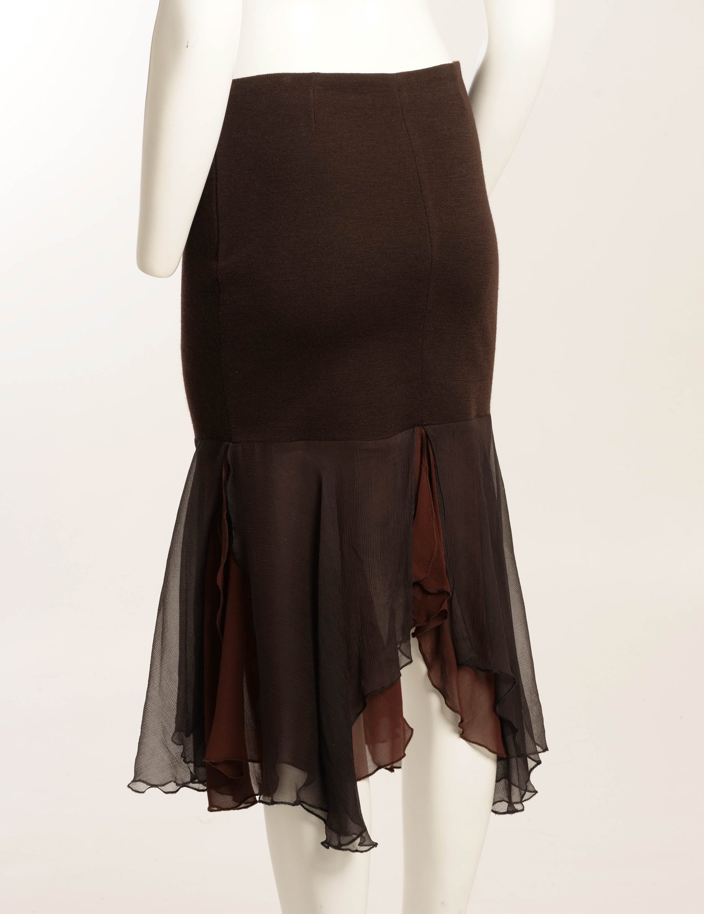 Romeo Gigli Silk and Wool Skirt