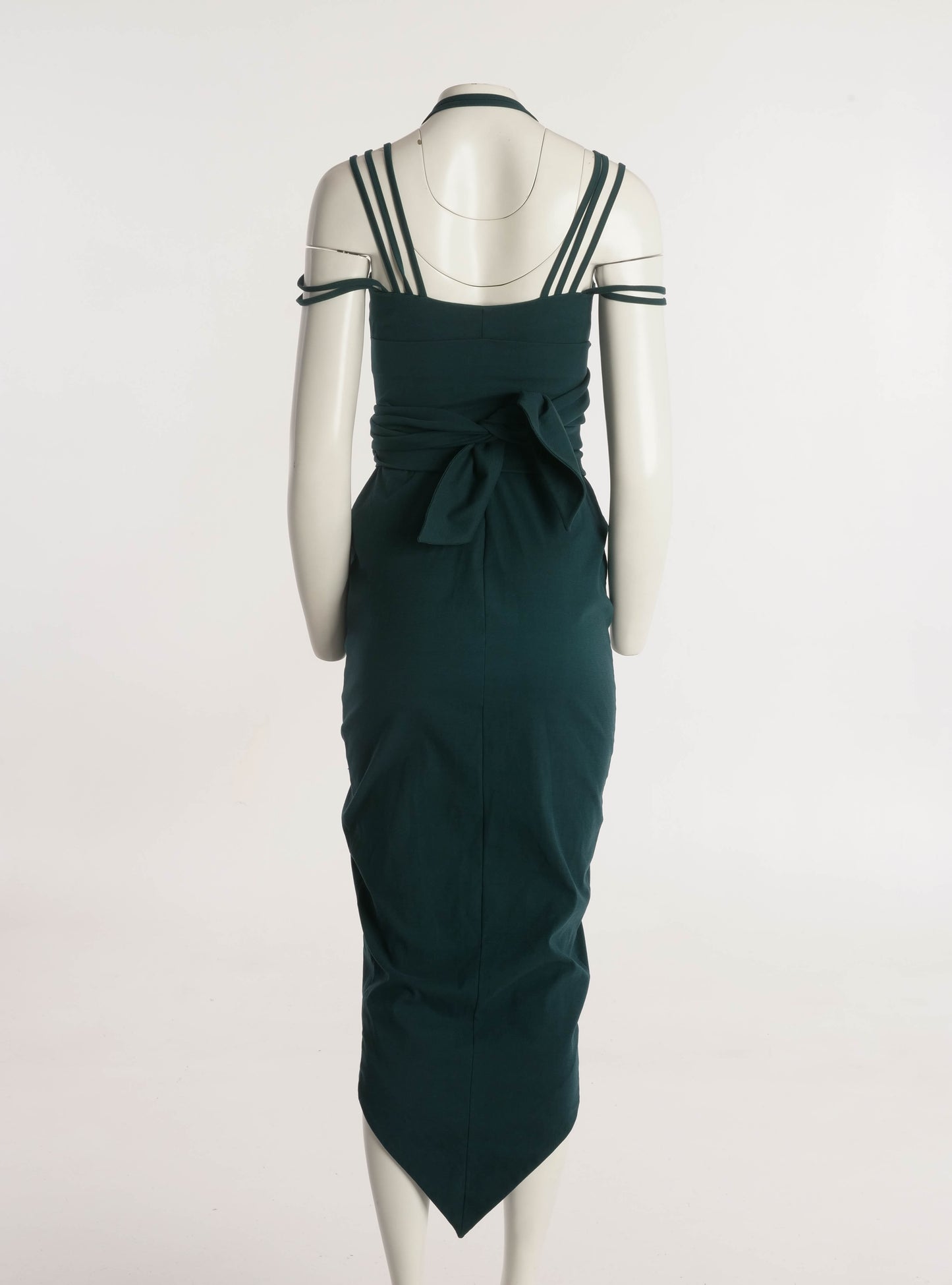 Romeo Gigli S/S 1993 Green Pointed Hem Dress