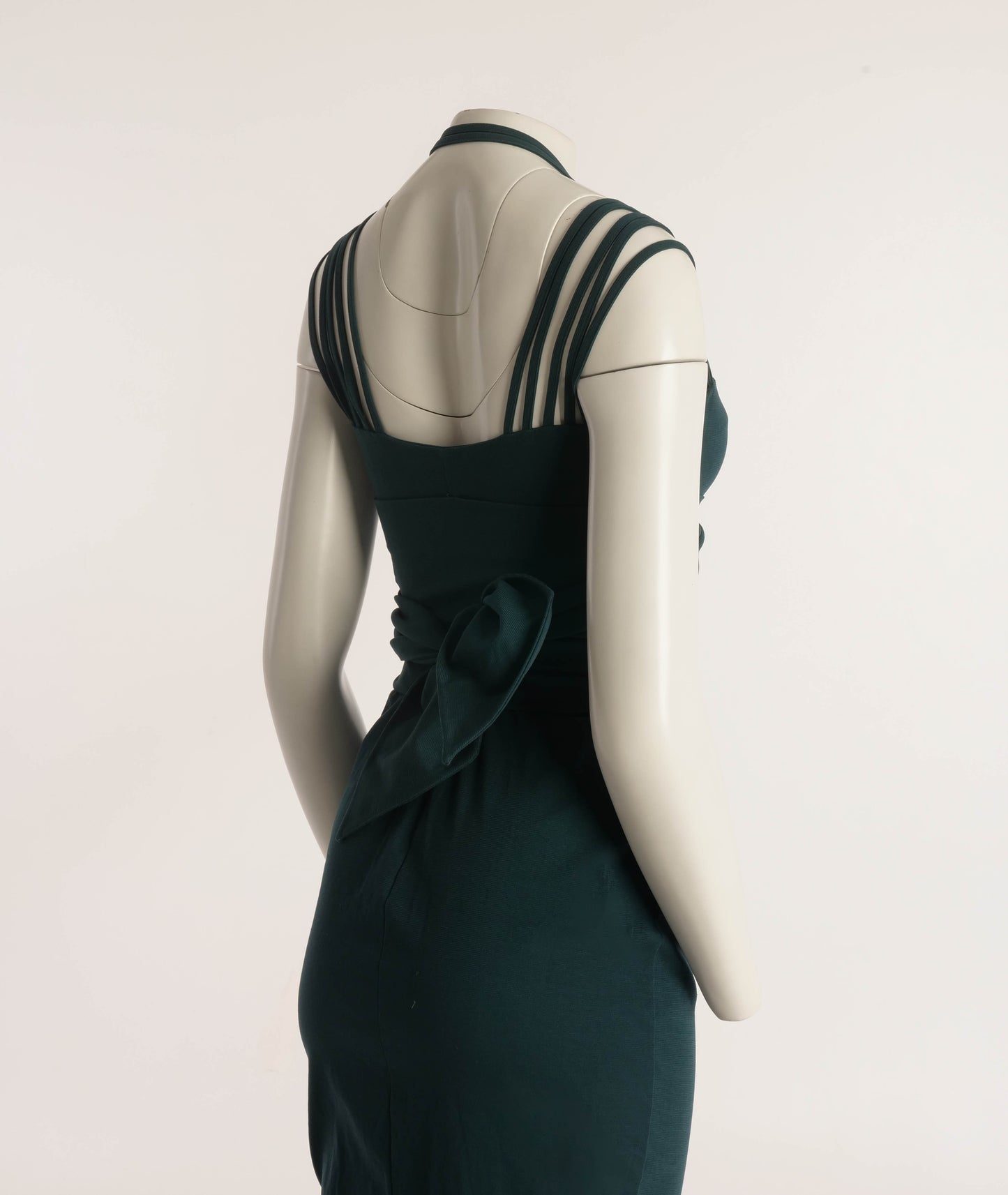 Romeo Gigli S/S 1993 Green Pointed Hem Dress