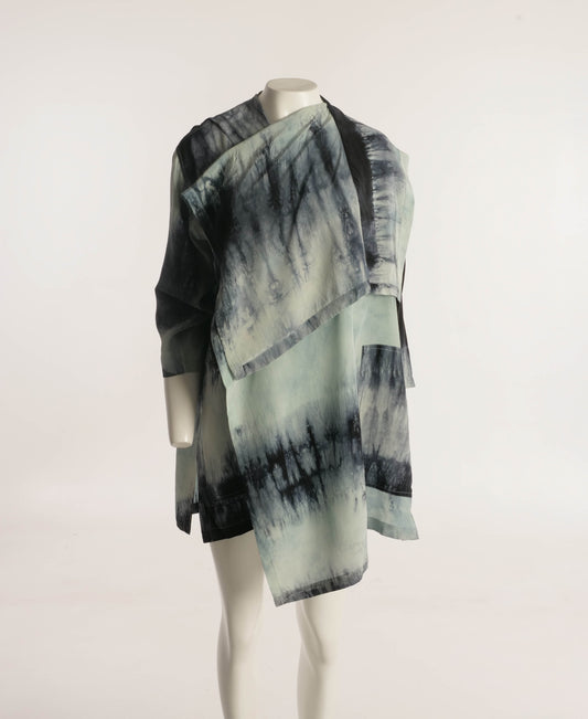 Workers for Freedom Indigo Dyed Silk Duster Jacket